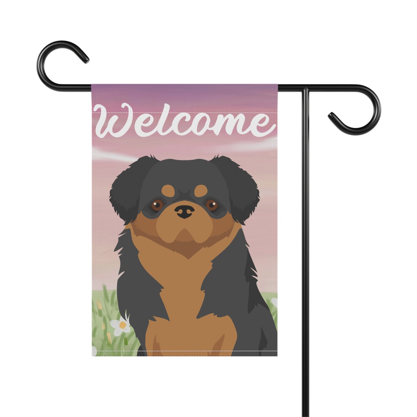 Tibetan Spaniel Dog Welcome Garden Flag