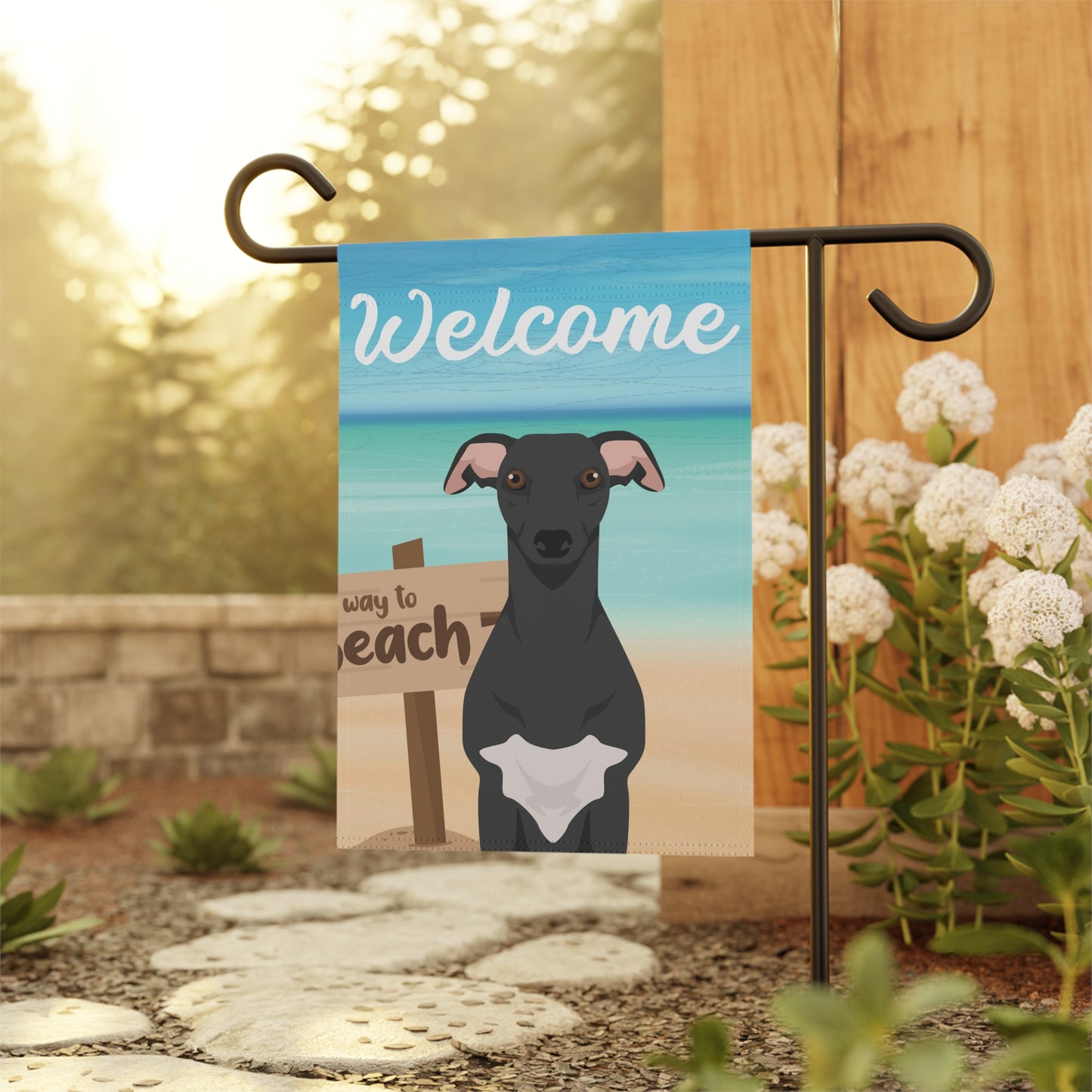 Whippet Dog Garden Flag