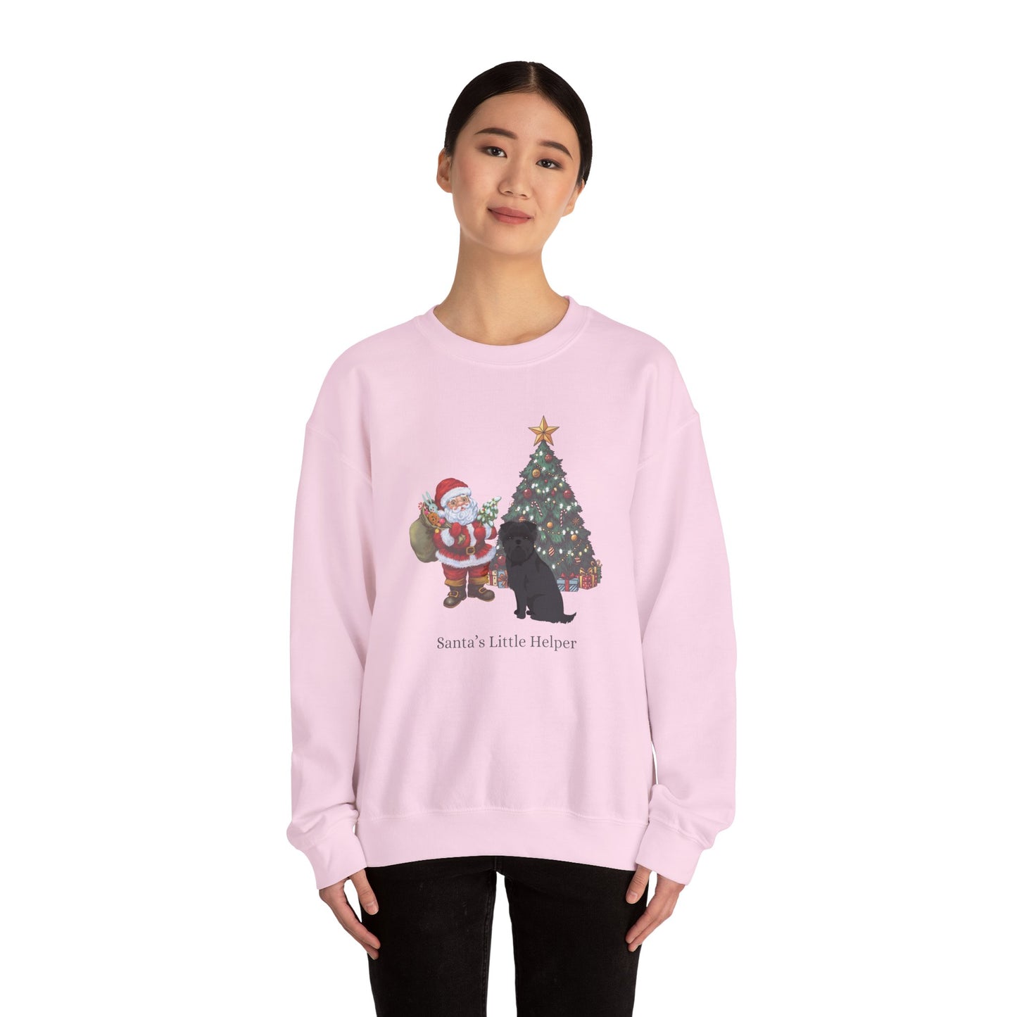 Affenpinscher Dog Santa's Little Helper Unisex Heavy Blend Crewneck Sweatshirt