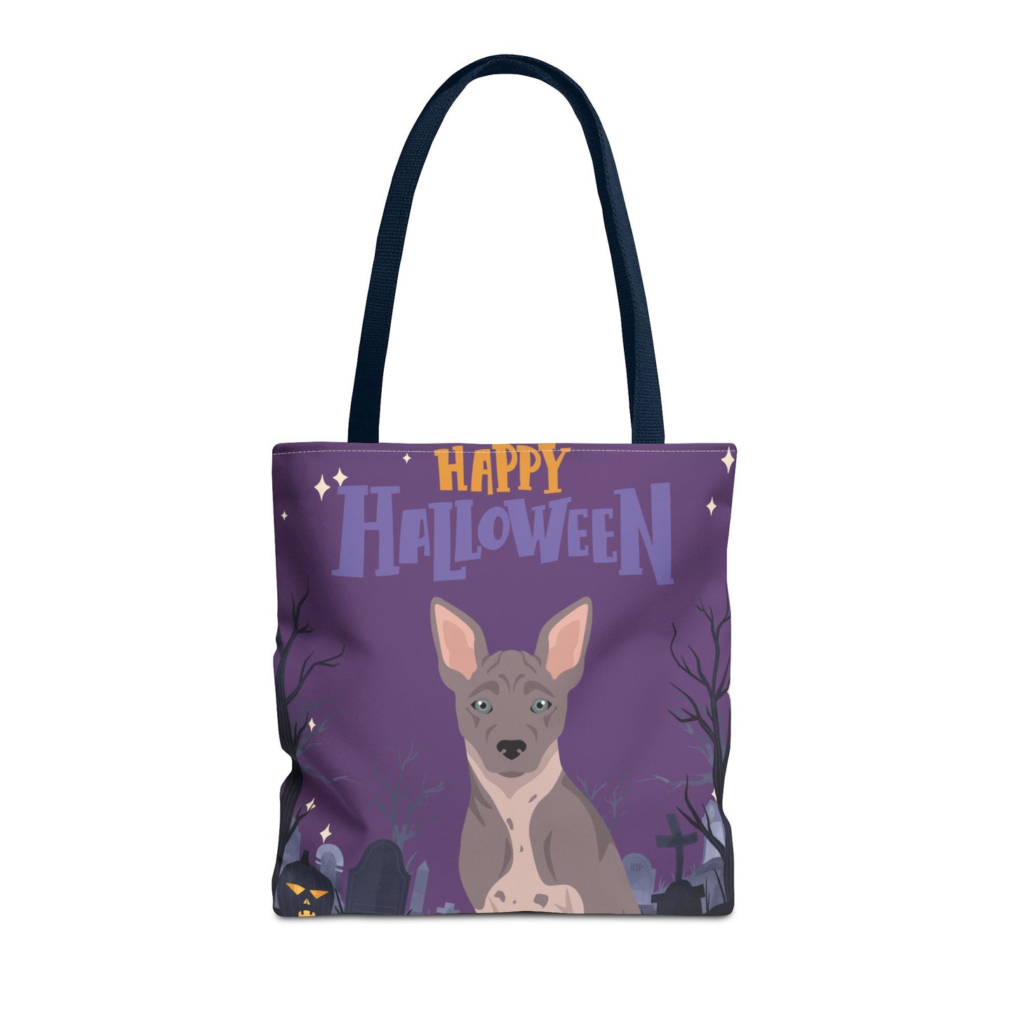 American Hairless Terrier Dog Happy Halloween Tote Bag 16x16