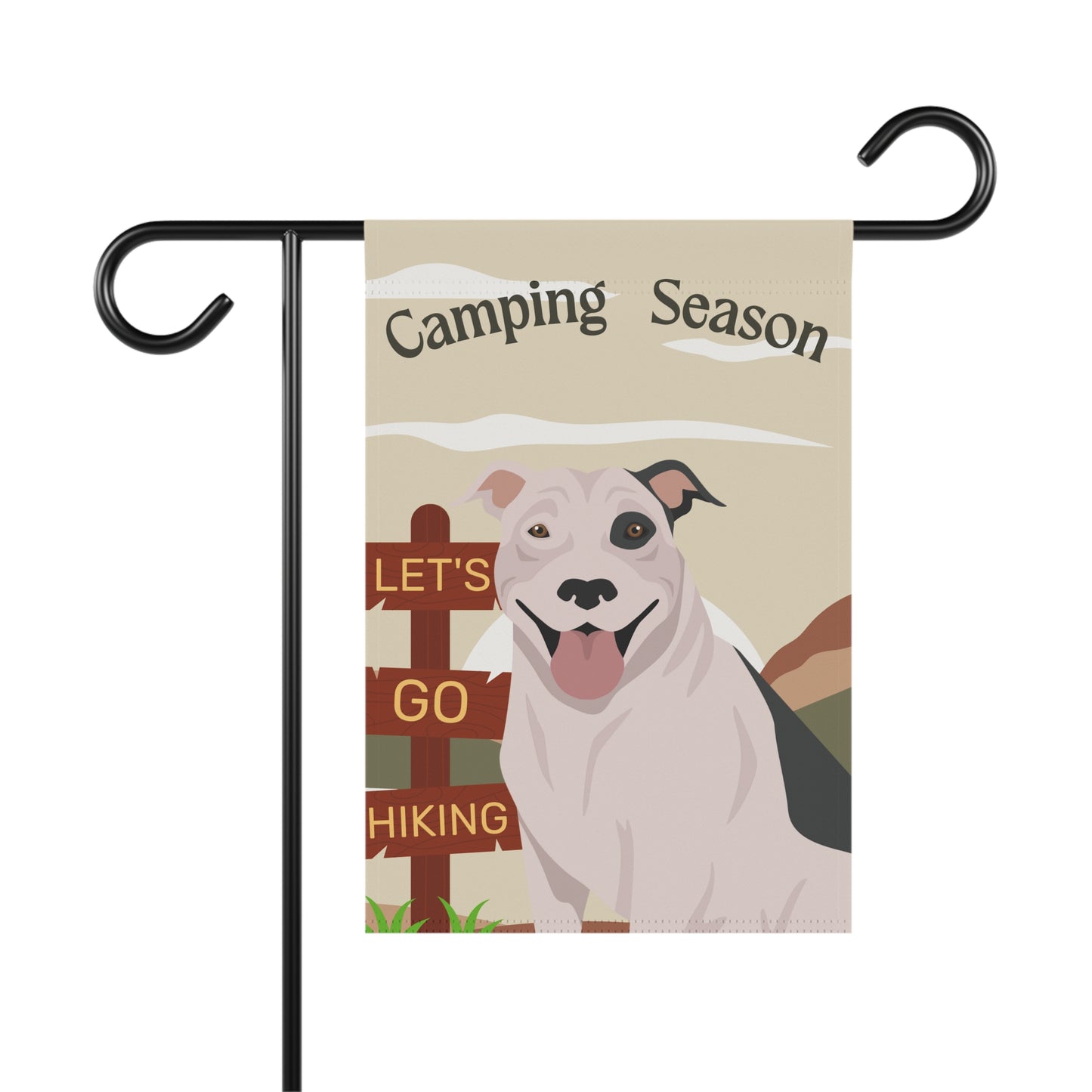Pit Bull Dog Camping Garden Flag