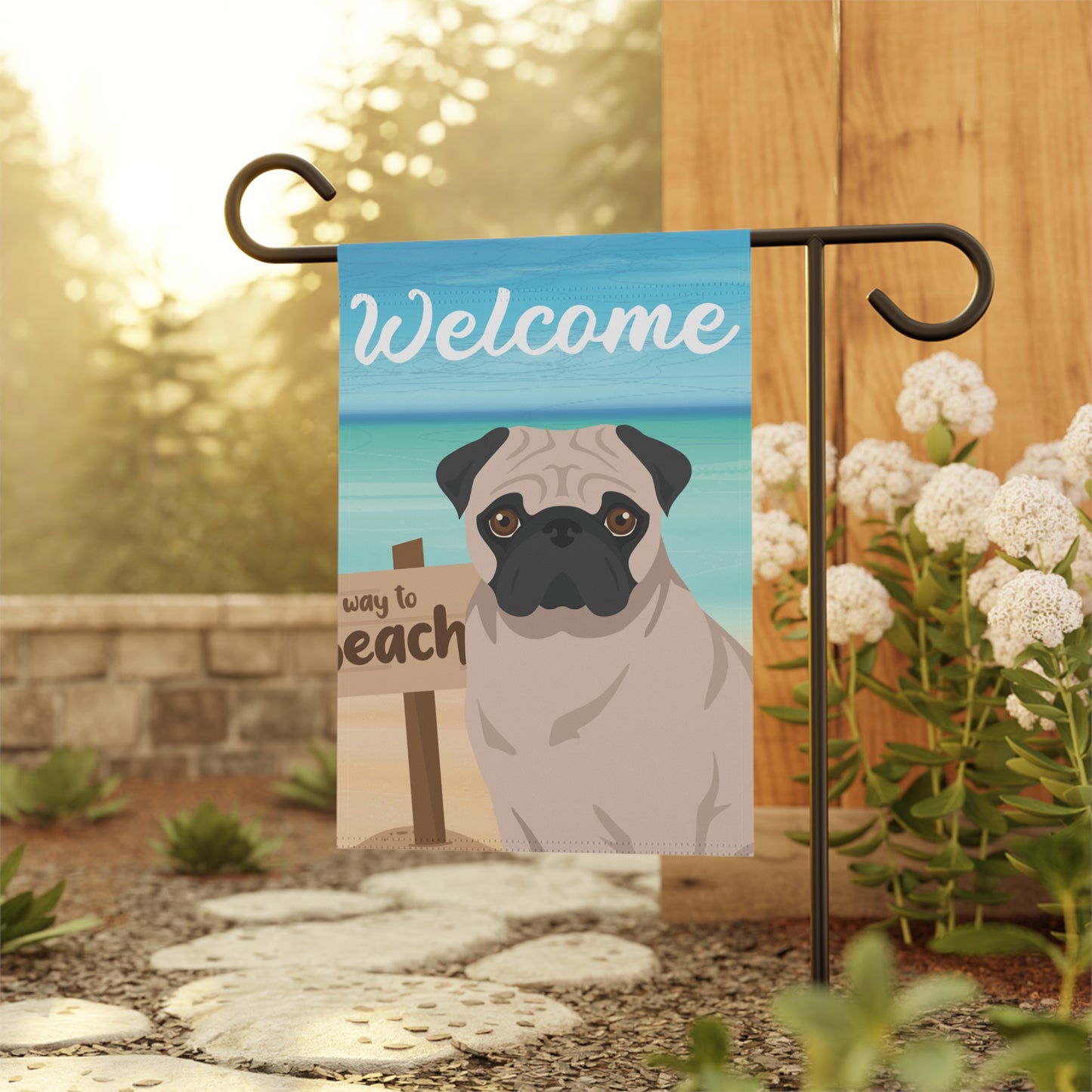 Pug Dog Garden Flag