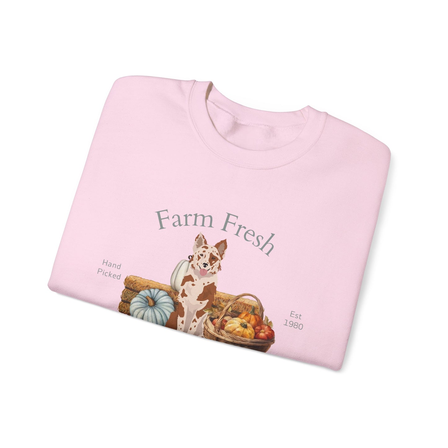 Mudi Dog Fall Farm Fresh Unisex Heavy Blend Crewneck Sweatshirt