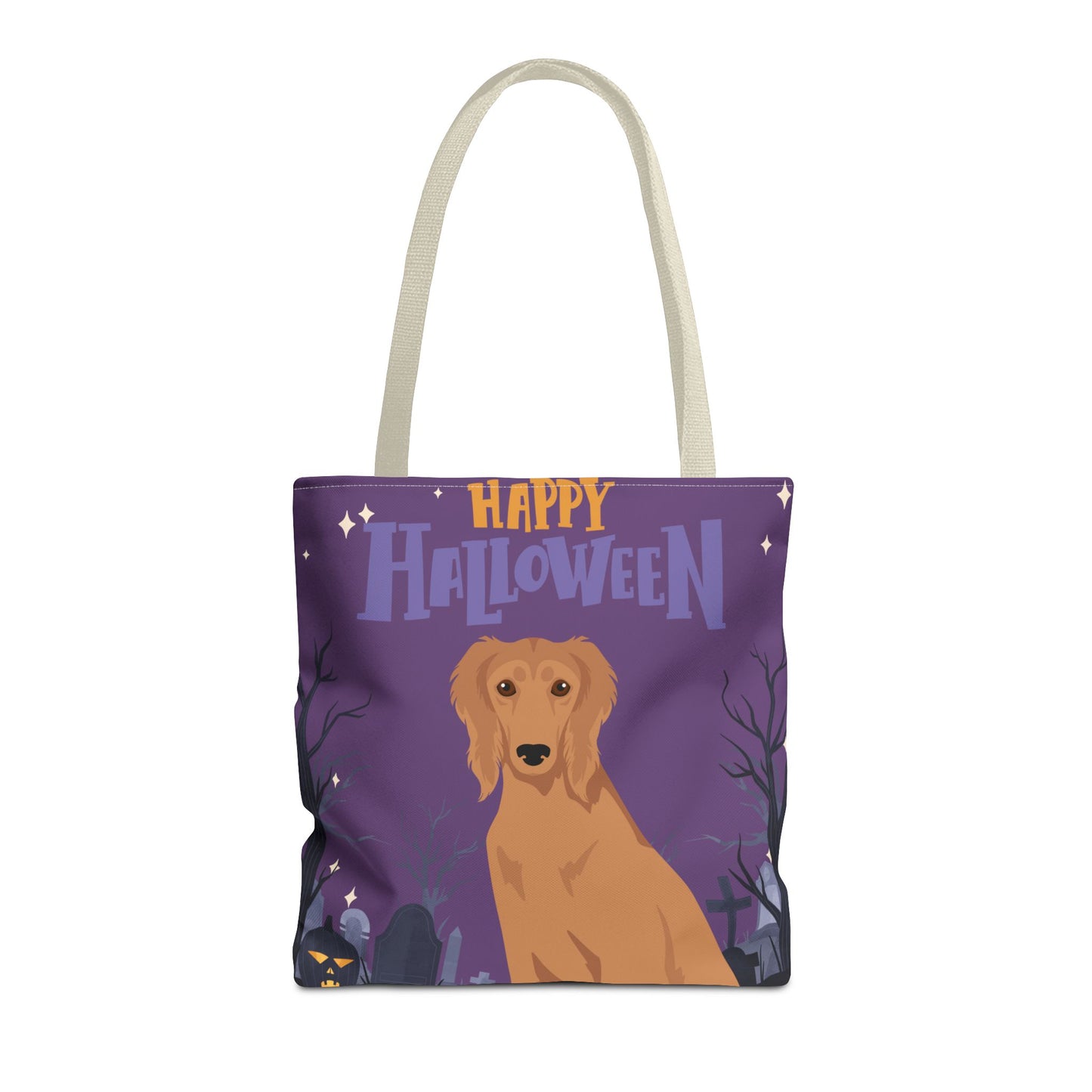 Saluki Dog Happy Halloween Tote Bag 16x16