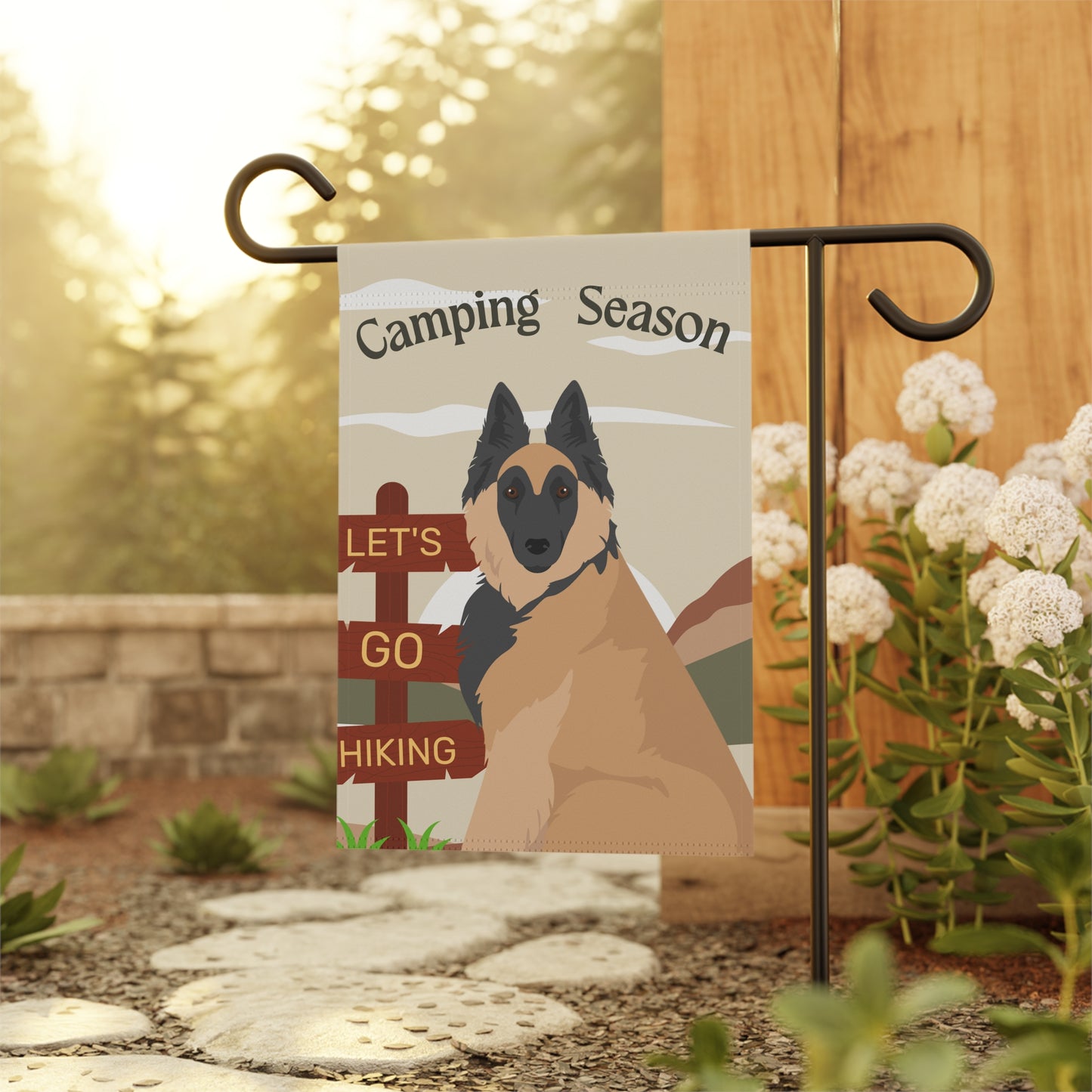 Belgian Tervuren Dog Camping Garden Flag