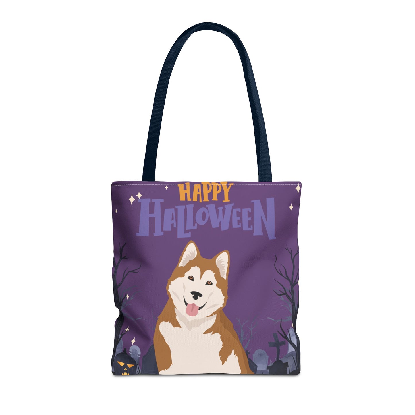 Alaskan Malamute Dog Happy Halloween Tote Bag 16x16