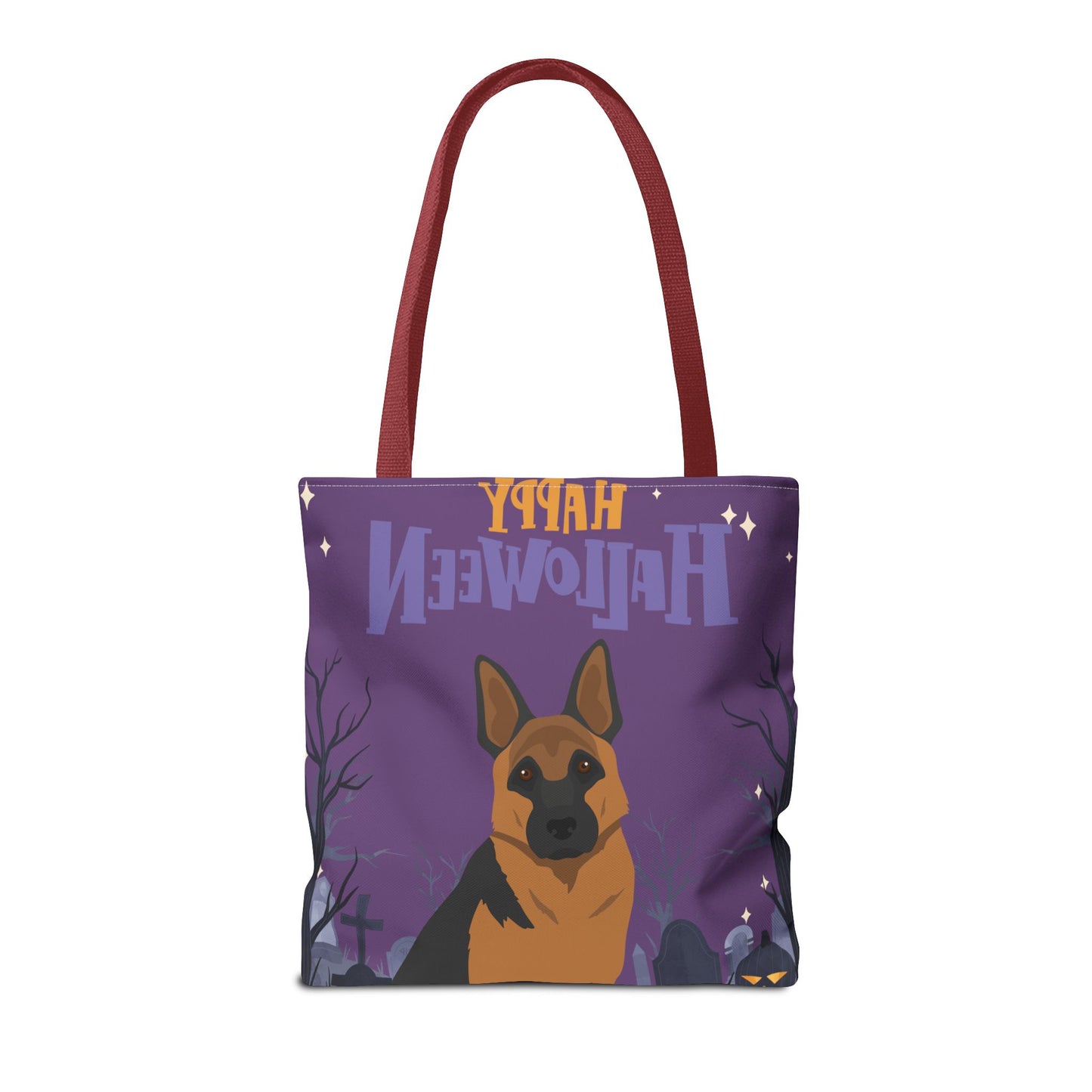 German Shepherd Dog Happy Halloween Tote Bag 16x16