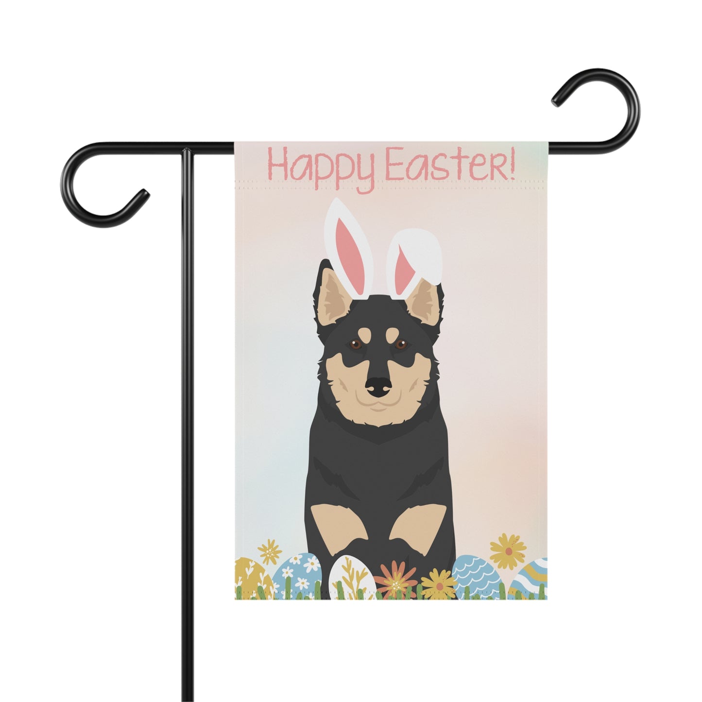 Lapponian Herder Dog Happy Easter Garden Flag