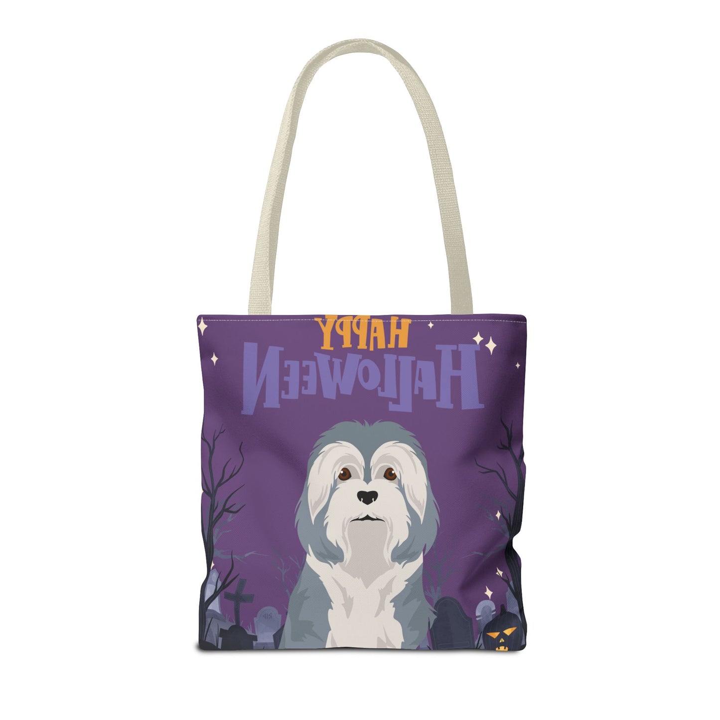 Lowchen Dog Happy Halloween Tote Bag 16x16