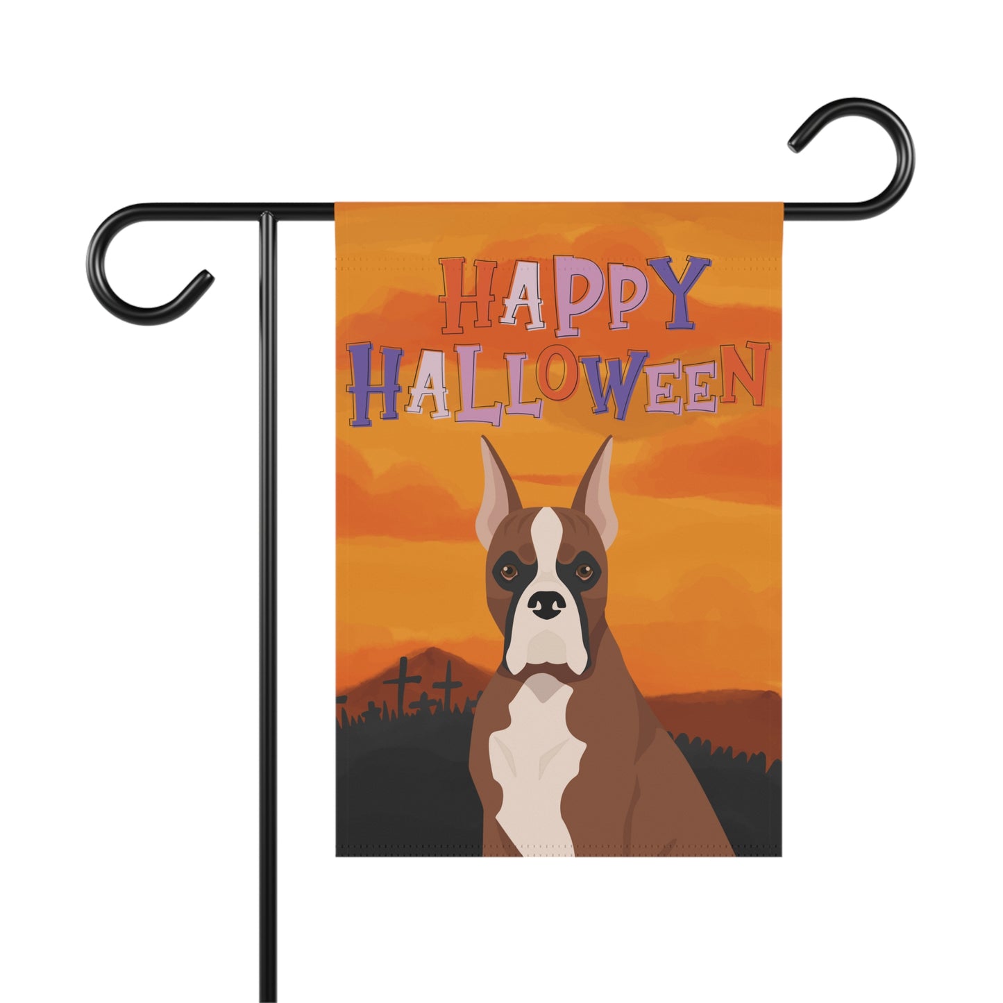 Boxer Dog Halloween Garden Flag