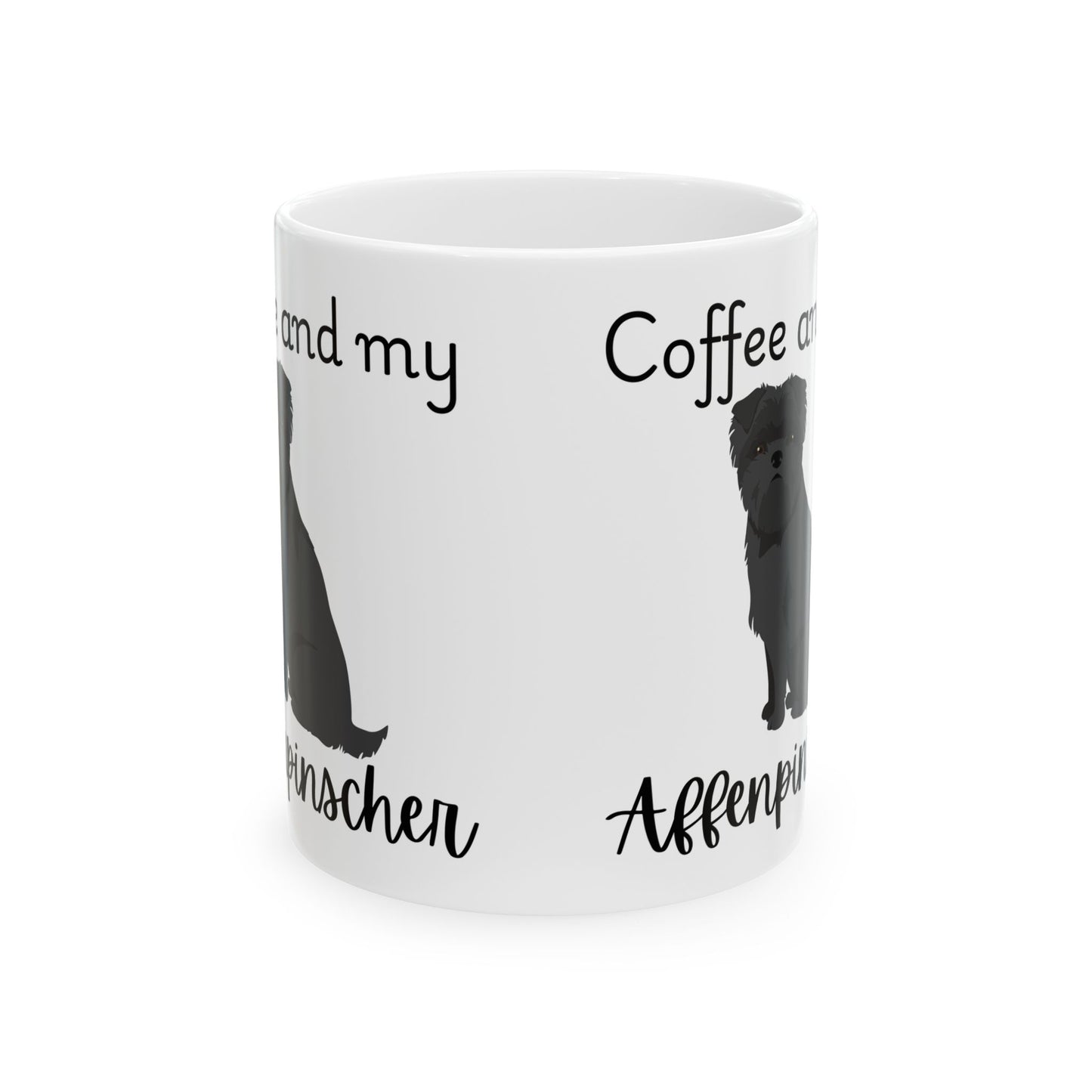 Coffee and My Affenoinscher Ceramic Mug | Dog Lover Gift, Pet Owner Cup, Cute Mug for Dog Moms, Funny Mug for Coffee Lovers