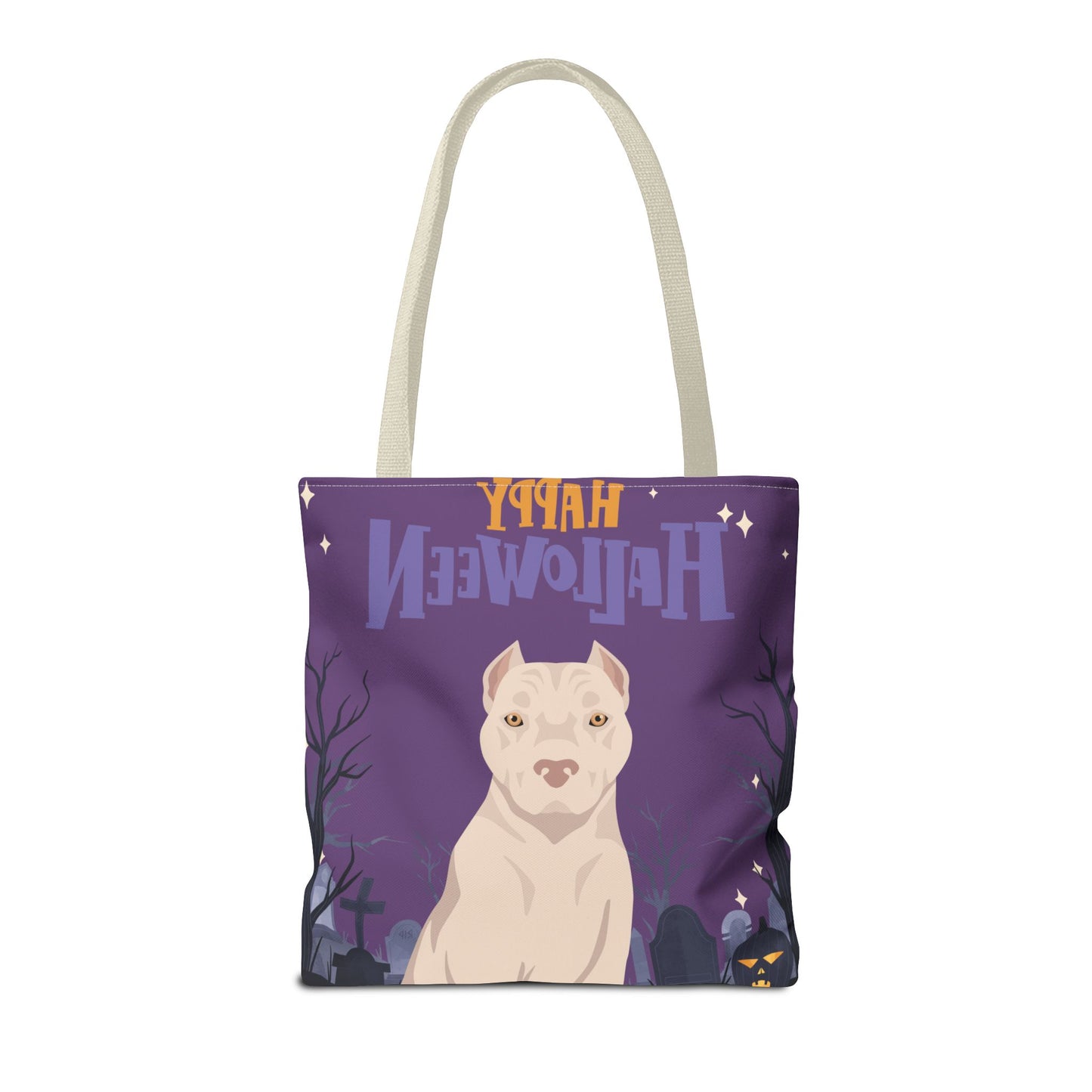 American Staffordshire Terrier Dog Happy Halloween Tote Bag 16x16