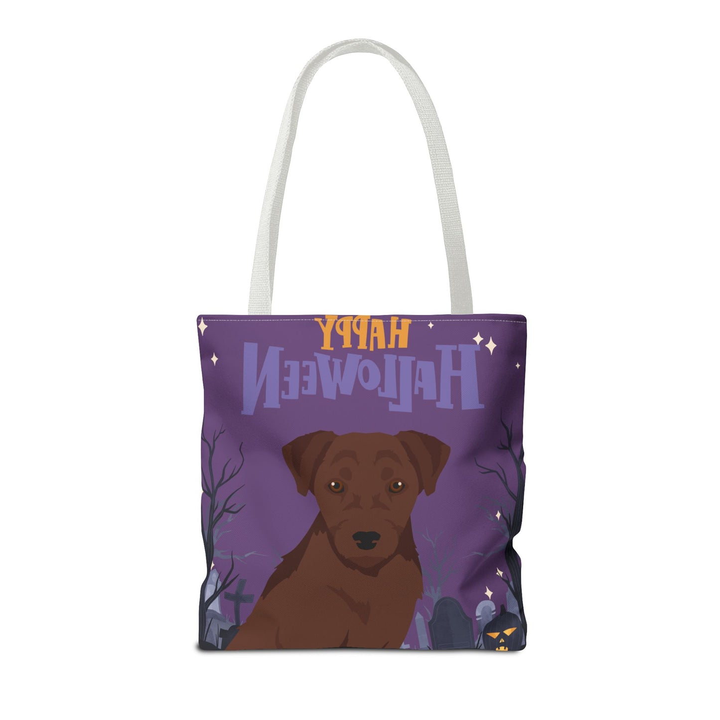 Patterdale Terrier Dog Happy Halloween Tote Bag 16x16