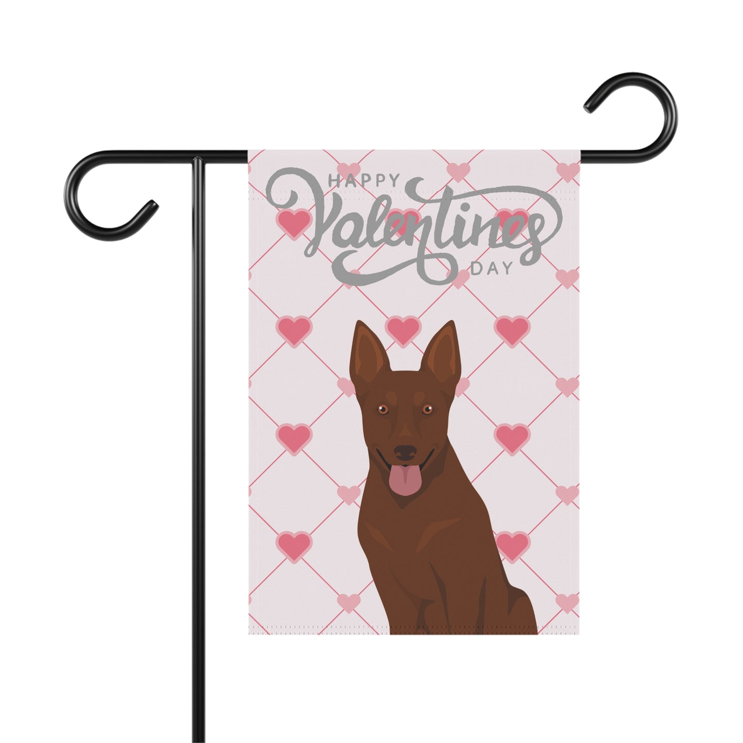 Australian Cattle Dog Valentines Day Garden Flag