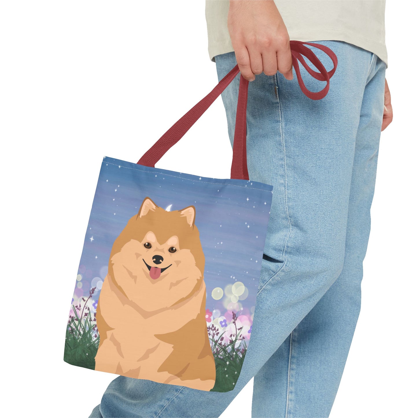 Pomeranian Dog Tote Bag 13x13