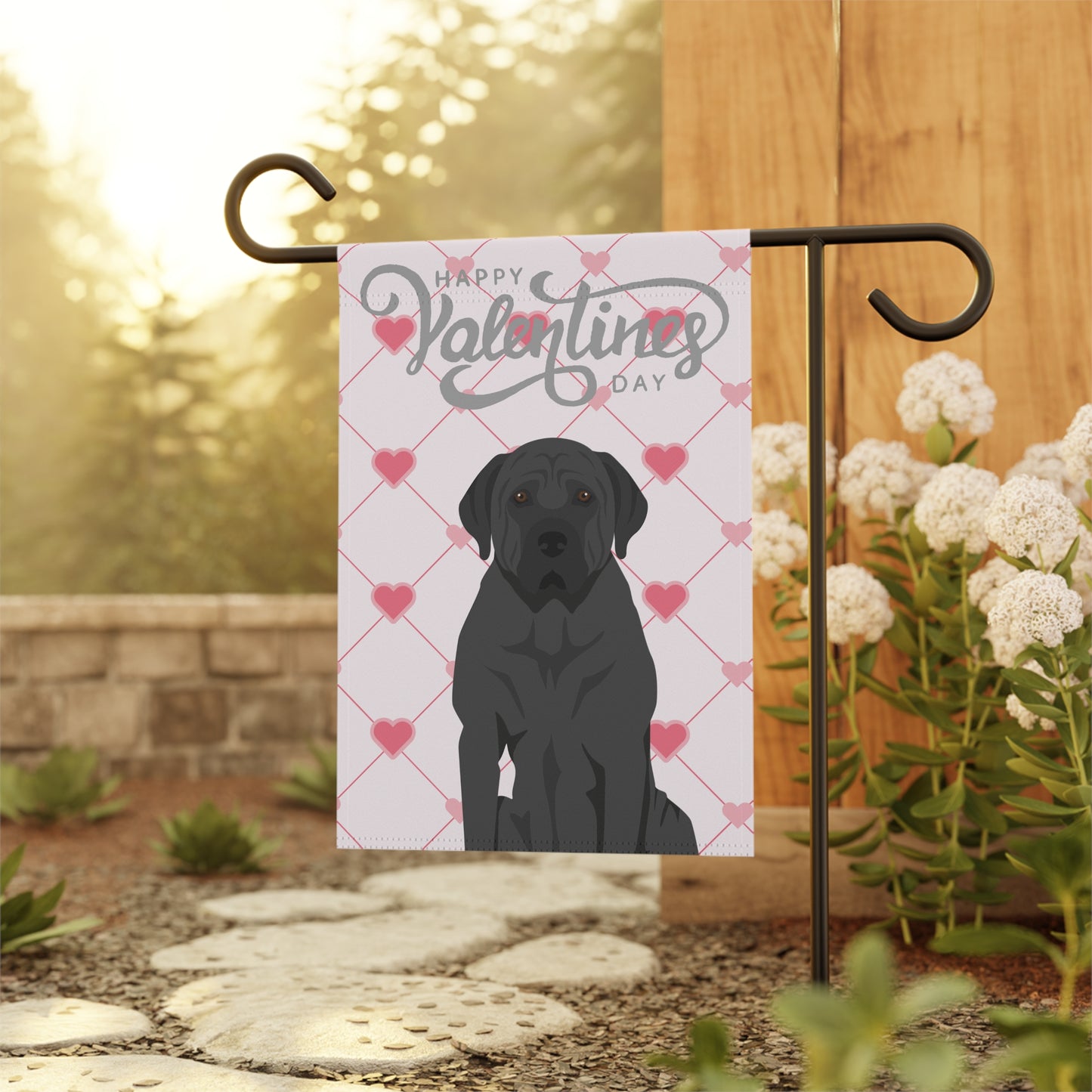 Tosa Inu Dog Valentines Day Garden Flag