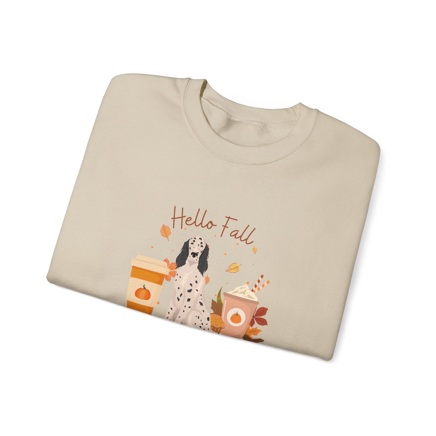 English Setter Dog Fall Unisex Heavy Blend Crewneck Sweatshirt