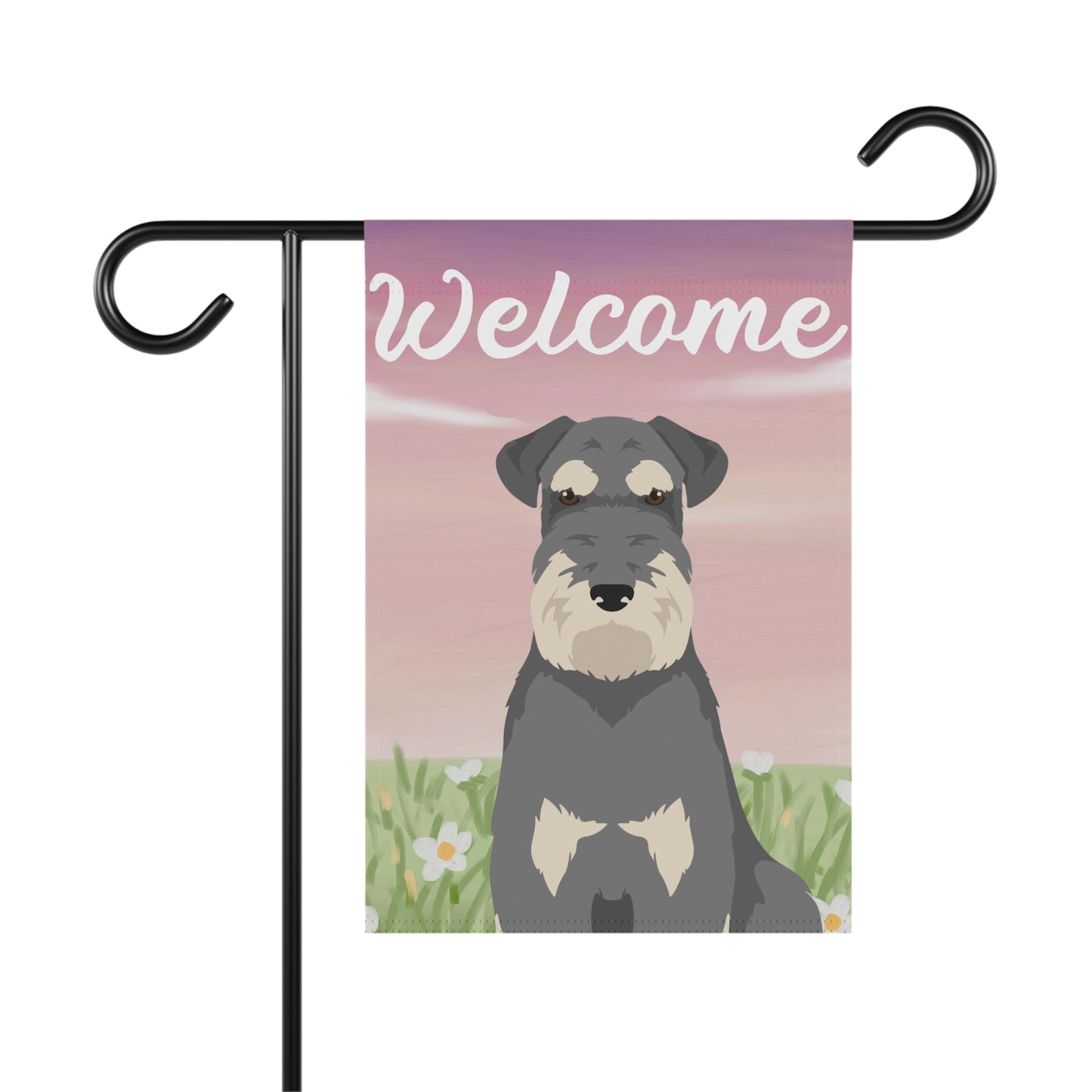 Schnauzer Dog Welcome Garden Flag