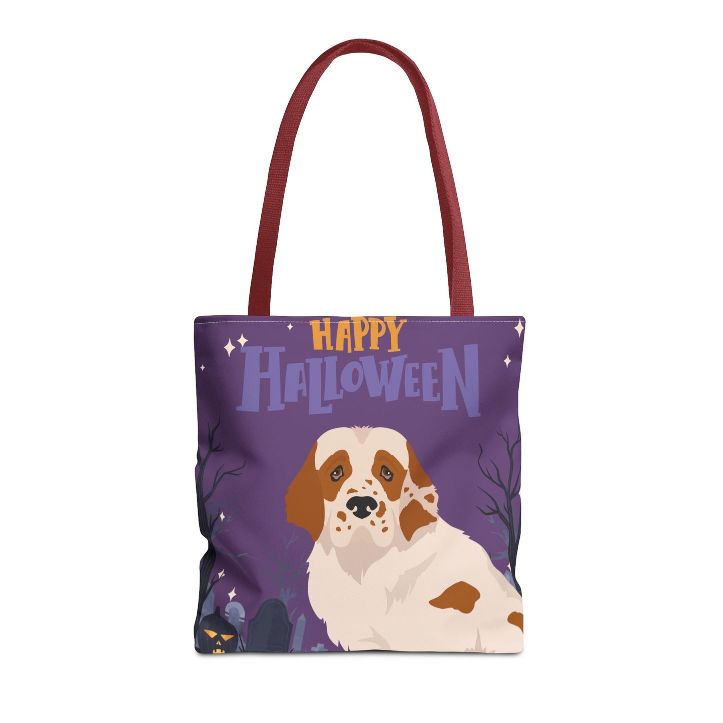 Clumber Spaniel Dog Happy Halloween Tote Bag 16x16