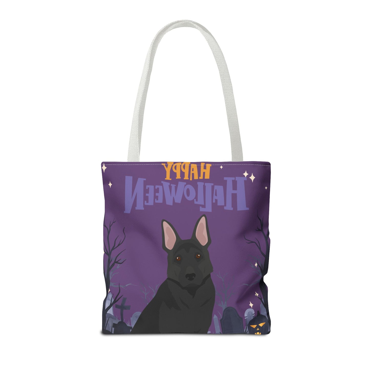 German Shepherd Dog Happy Halloween Tote Bag 16x16