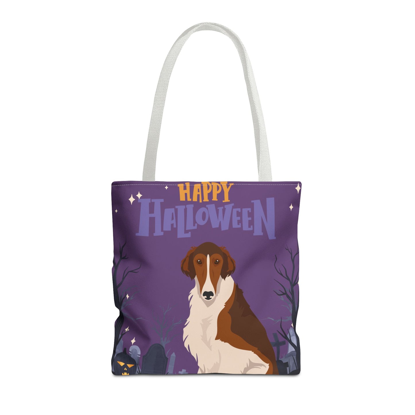 Borzoi Dog Happy Halloween Tote Bag 16x16