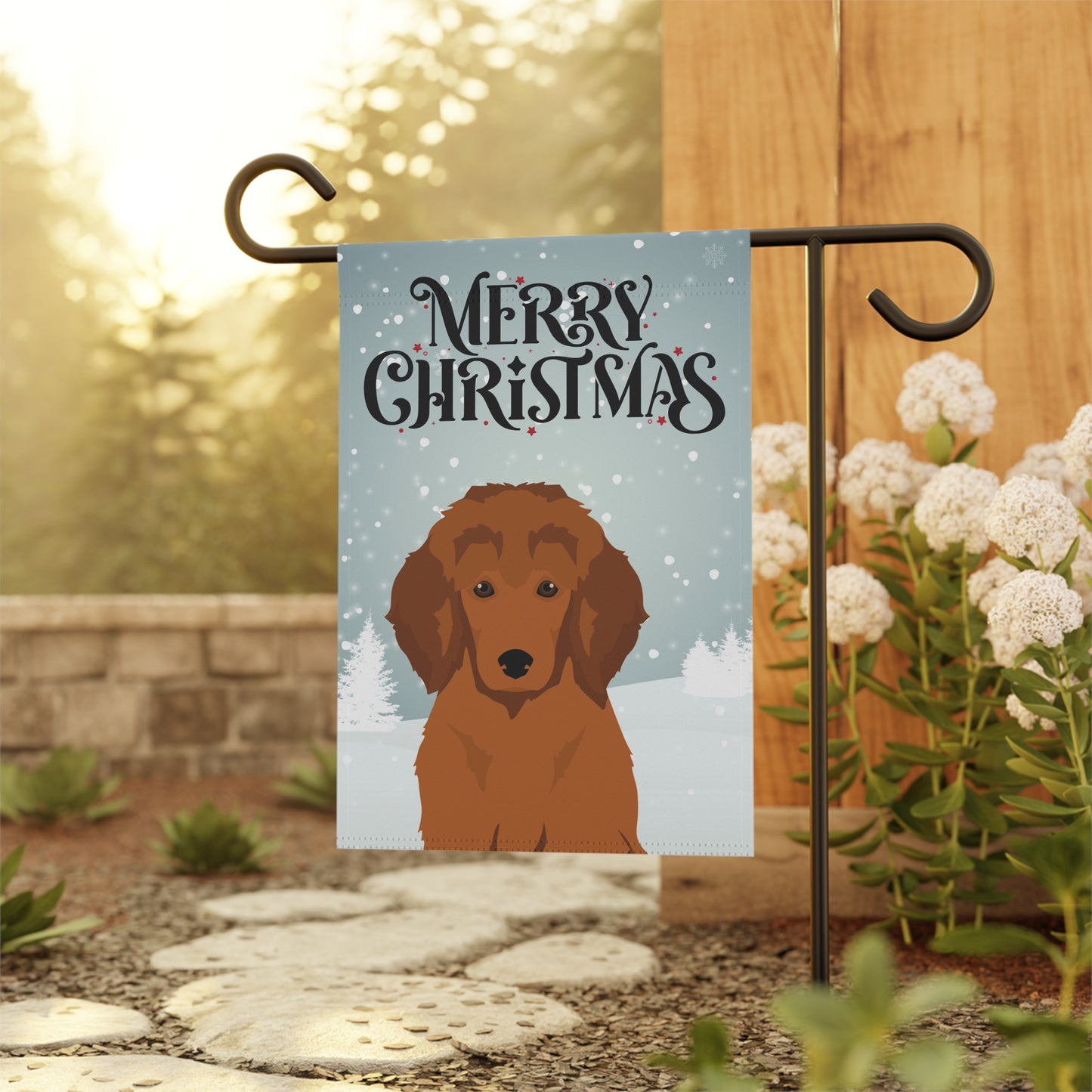 Standard Poodle Dog Garden Flag