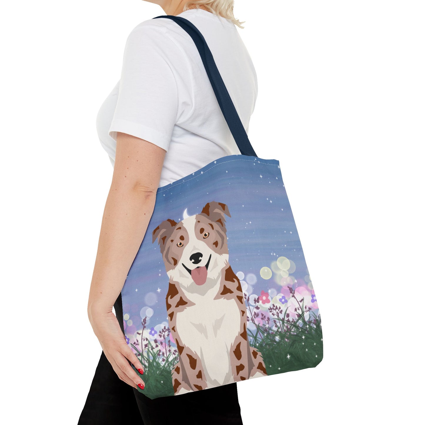 Border Collie Dog Tote Bag 16x16