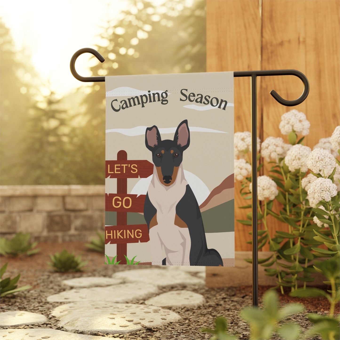 Smooth Collie Dog Camping Garden Flag