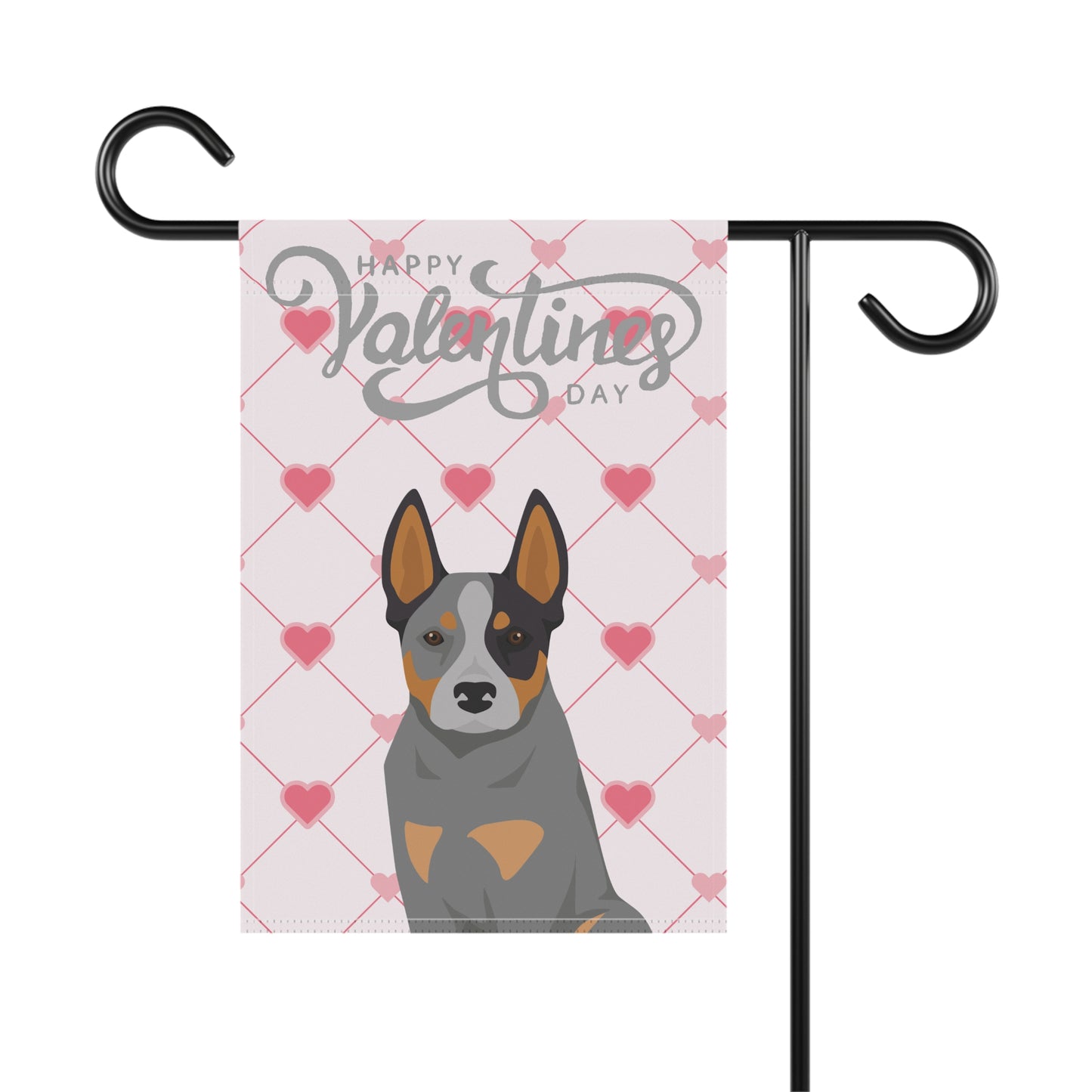 Australian Cattle Dog Valentines Day Garden Flag