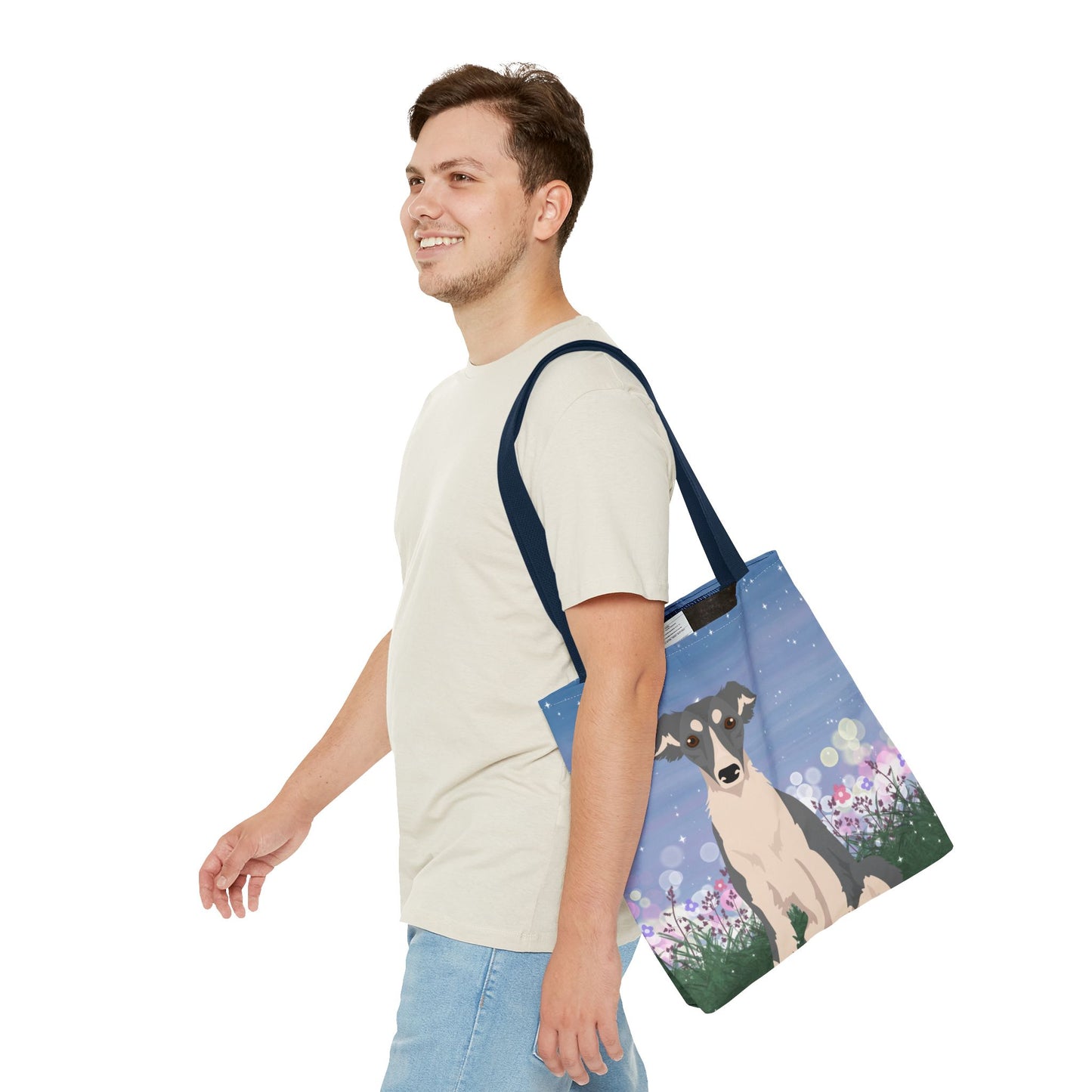 Silken Windhound Dog Tote Bag 16x16