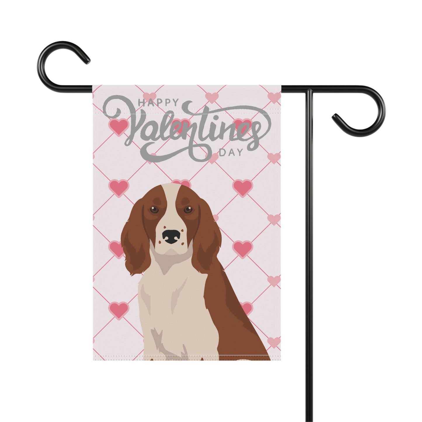 Welsh Springer Spaniel Dog Valentines Day Garden Flag