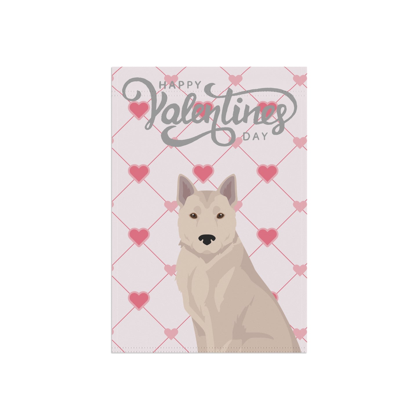 Korean Jindo Dog Valentines Day Garden Flag