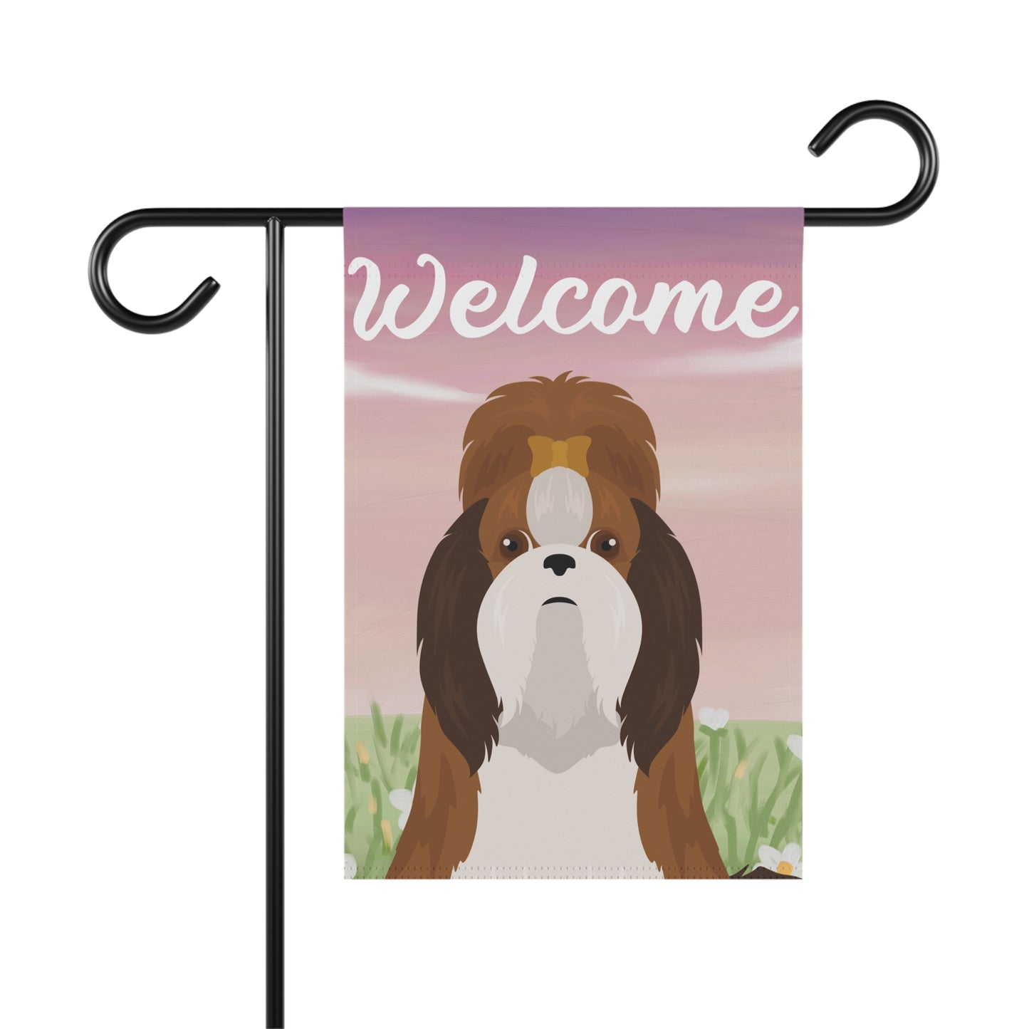 Shih Tzu Dog Welcome Garden Flag