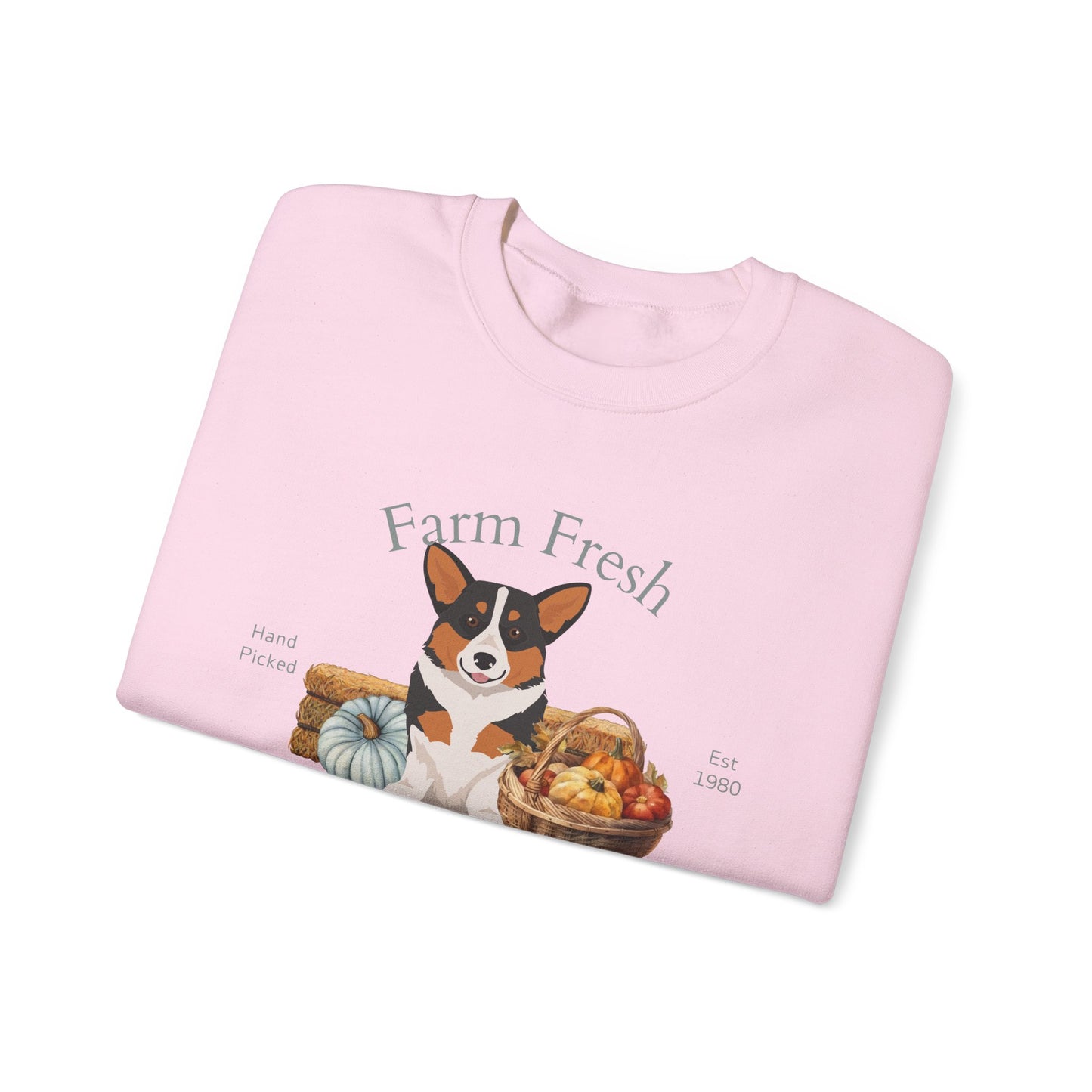 Pembroke Welsh Corgi Dog Fall Farm Fresh Unisex Heavy Blend Crewneck Sweatshirt