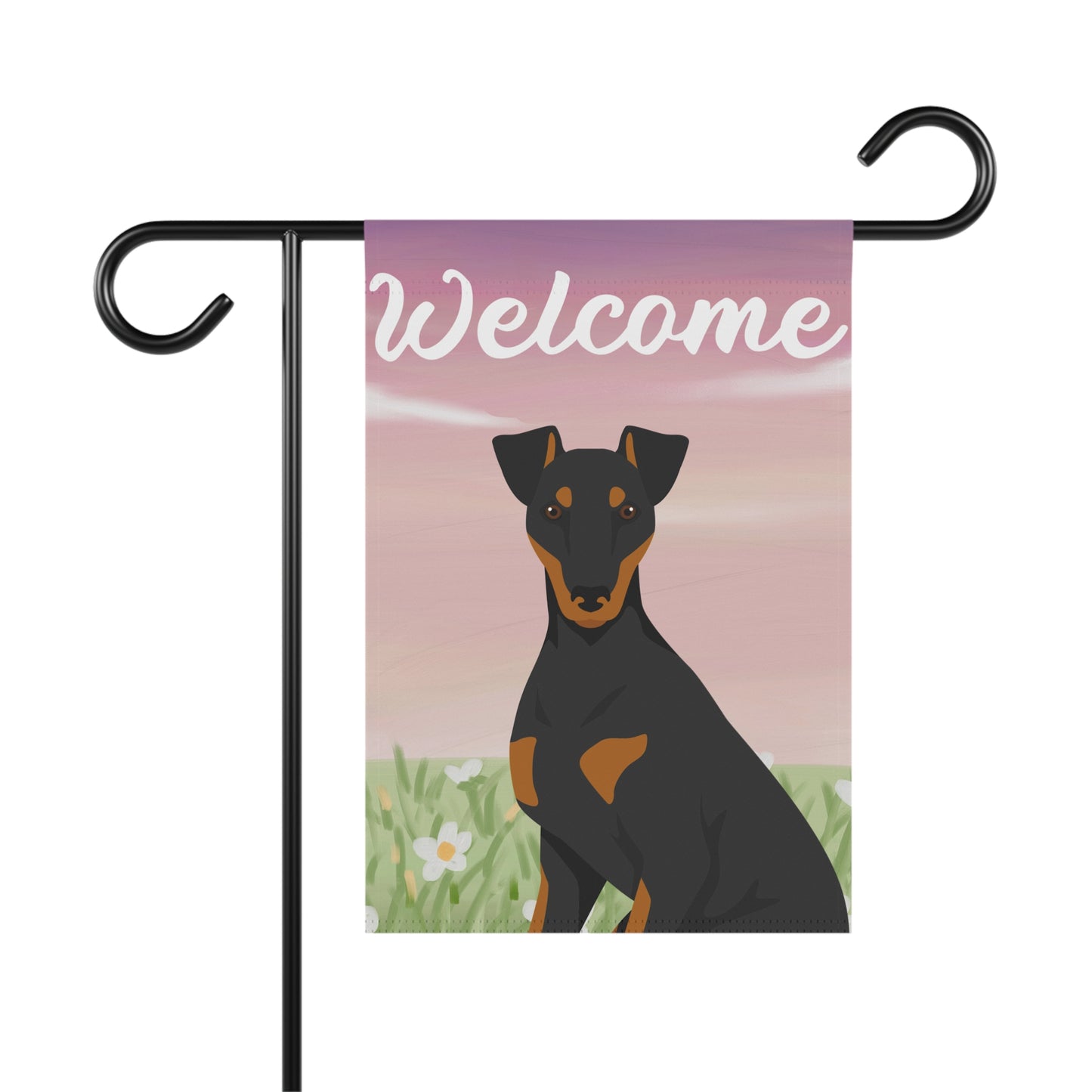 Manchester Terrier Dog Welcome Garden Flag
