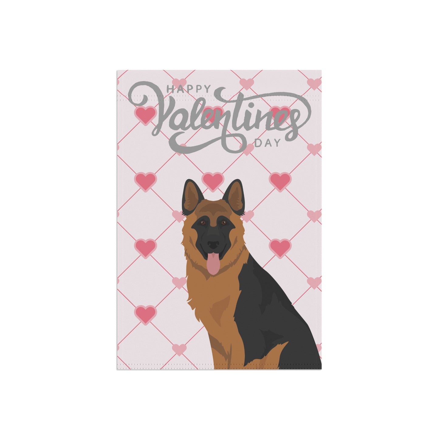 German Shepherd Dog Valentines Day Garden Flag