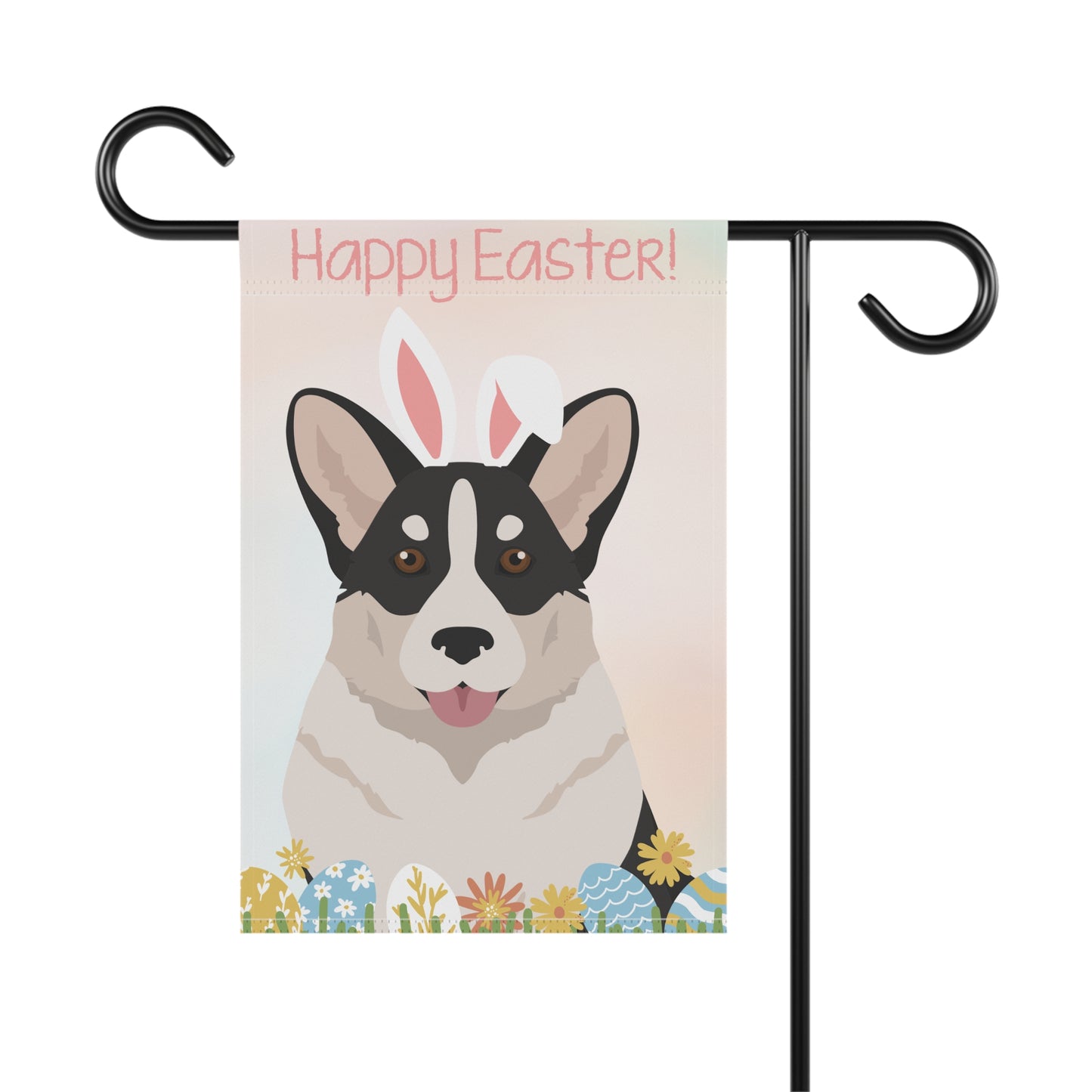 Cardigan Welsh Corgi Dog Happy Easter Garden Flag