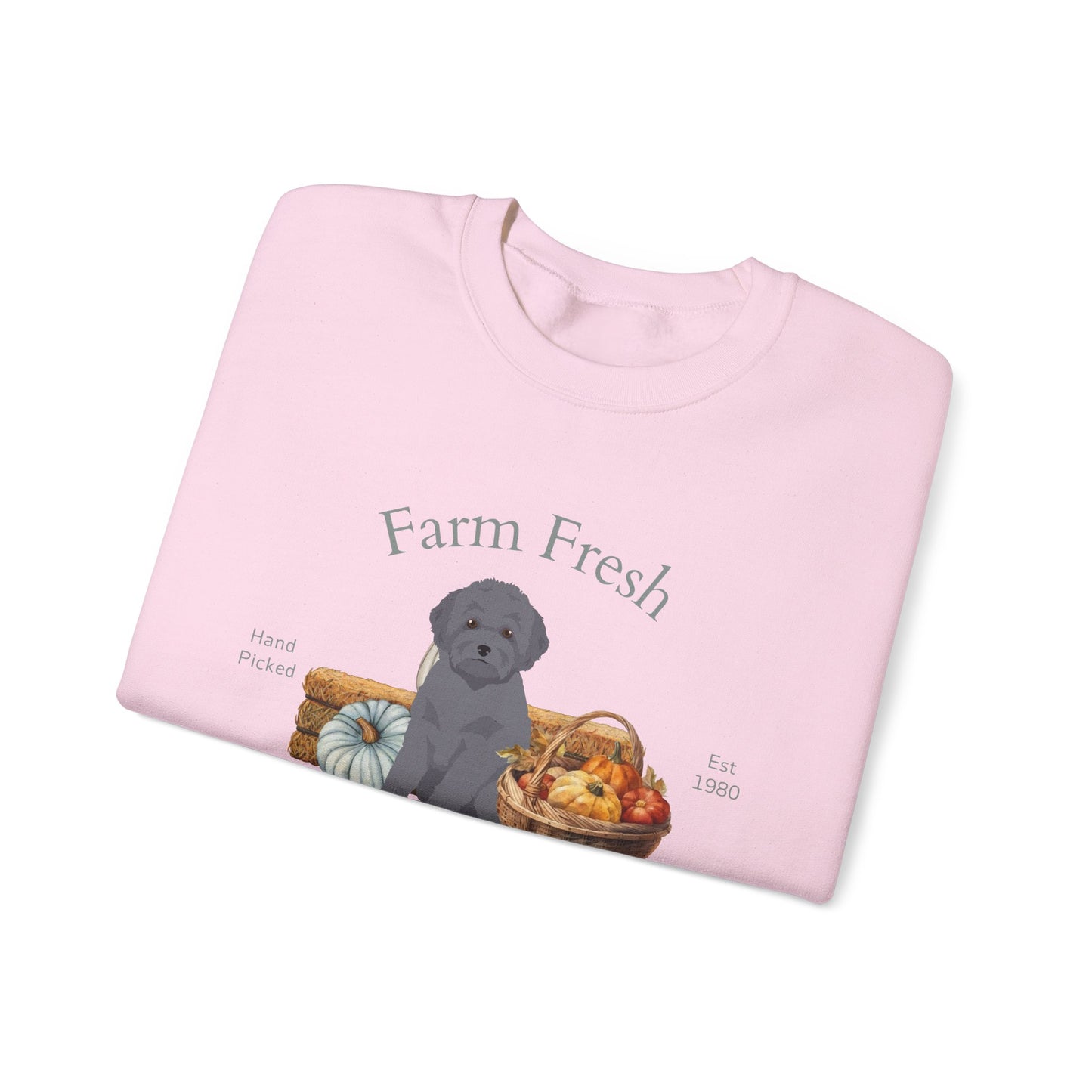 Toy Poodle Dog Fall Farm Fresh Unisex Heavy Blend Crewneck Sweatshirt
