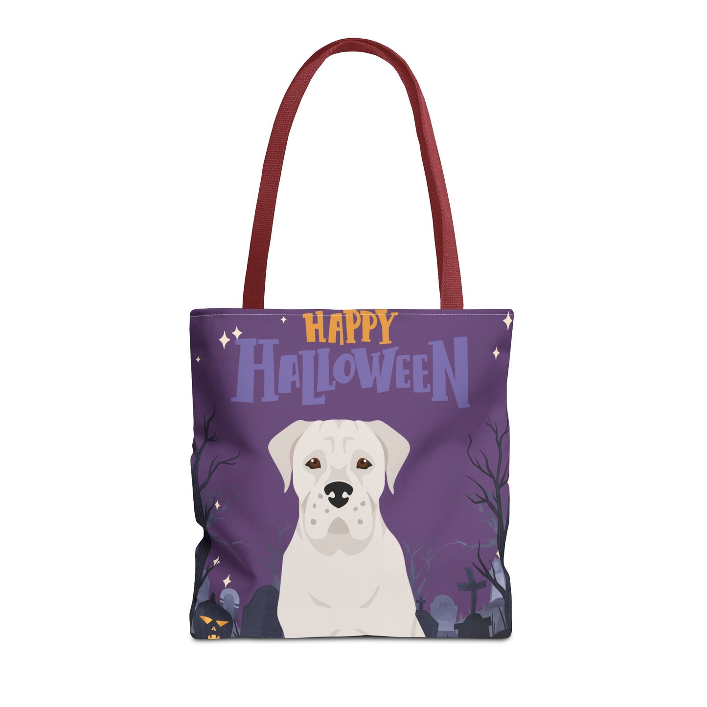 Dogo Argentino Dog Happy Halloween Tote Bag 16x16