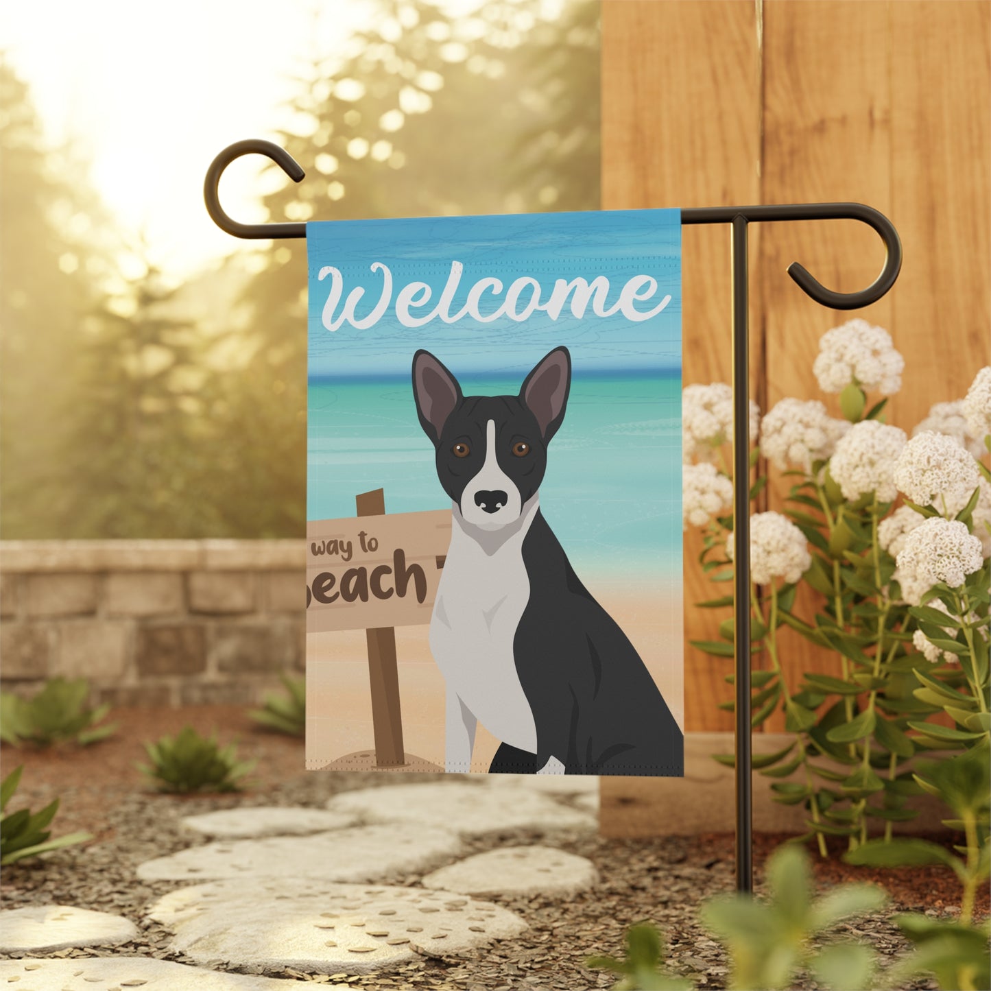 Basenji Dog Garden Flag