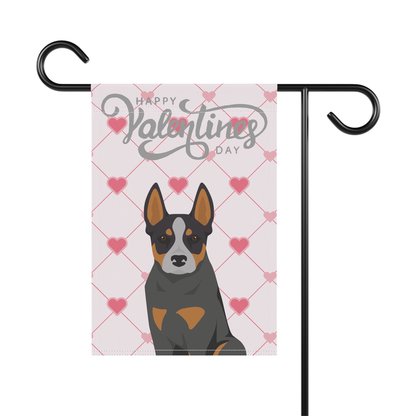 Australian Cattle Dog Valentines Day Garden Flag