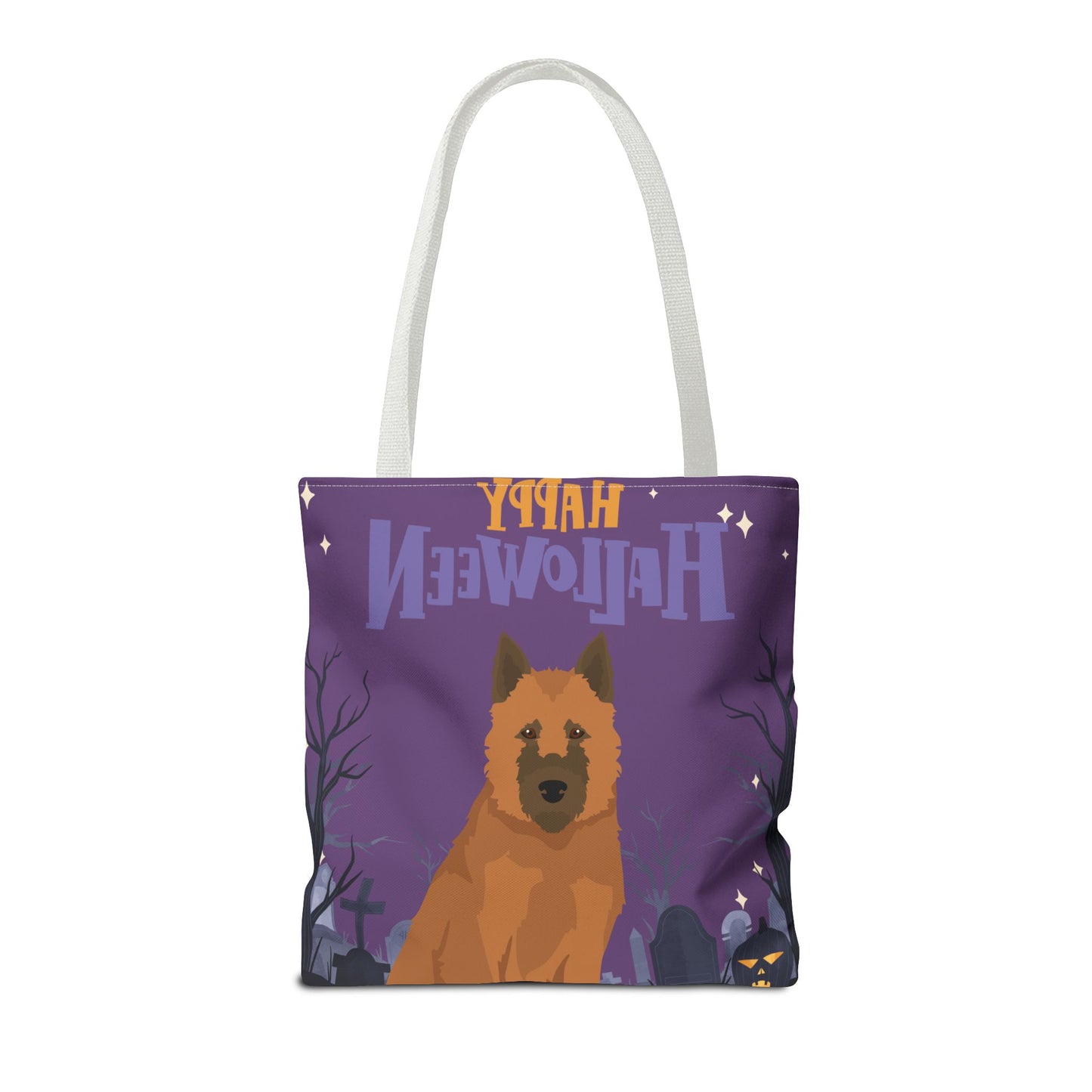 Belgain Laekenois Dog Happy Halloween Tote Bag 16x16