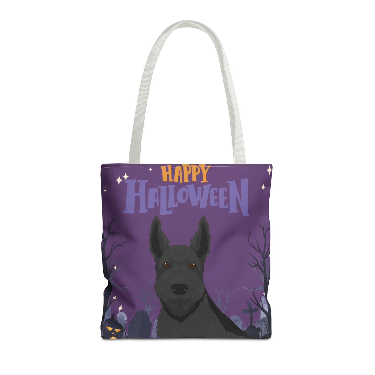 Scottish Terrier Dog Happy Halloween Tote Bag 16x16