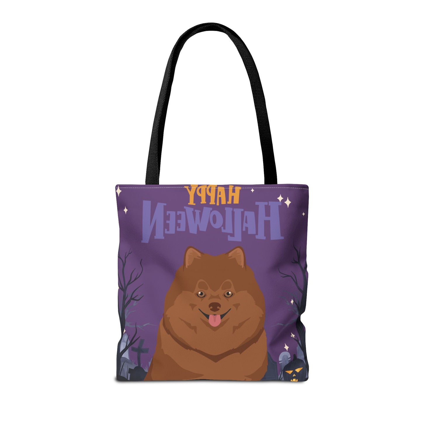 Pomeranian Dog Happy Halloween Tote Bag 16x16