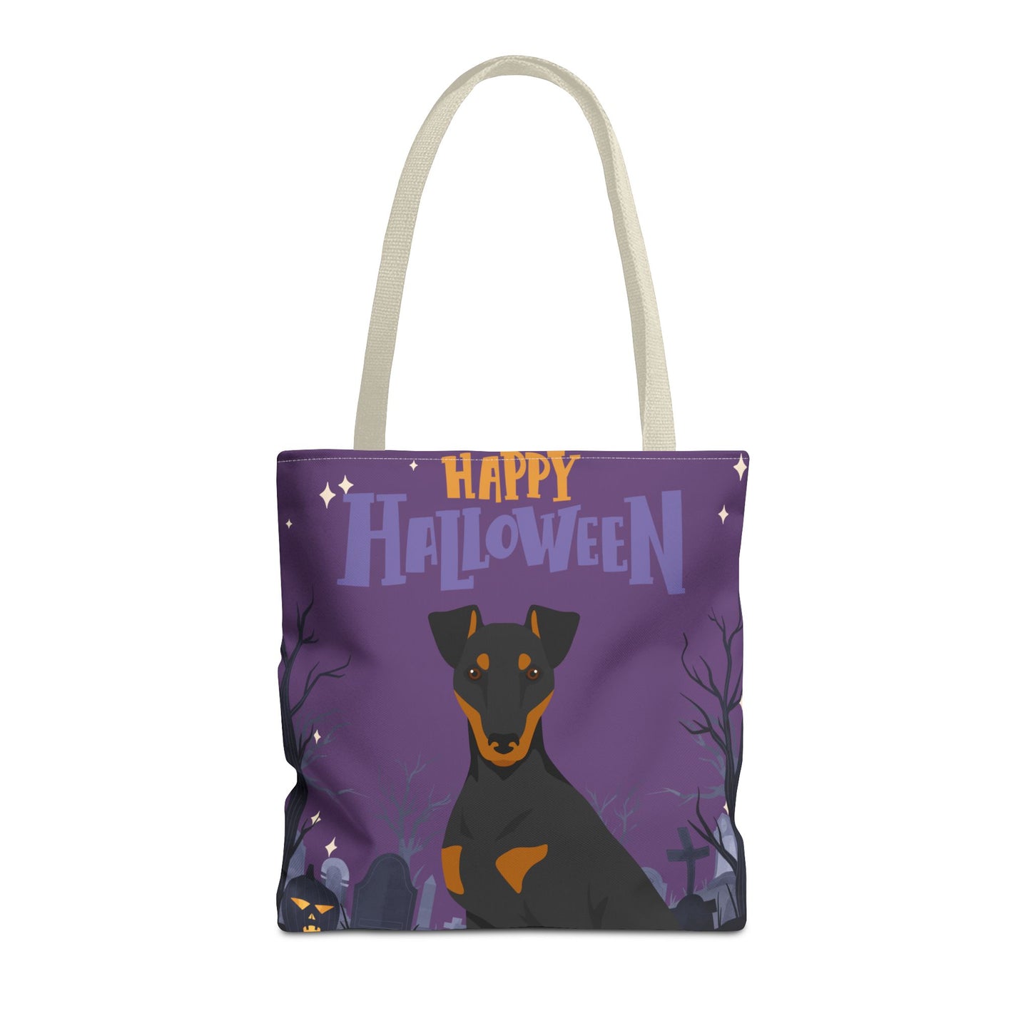 Manchester Terrier Dog Happy Halloween Tote Bag 16x16