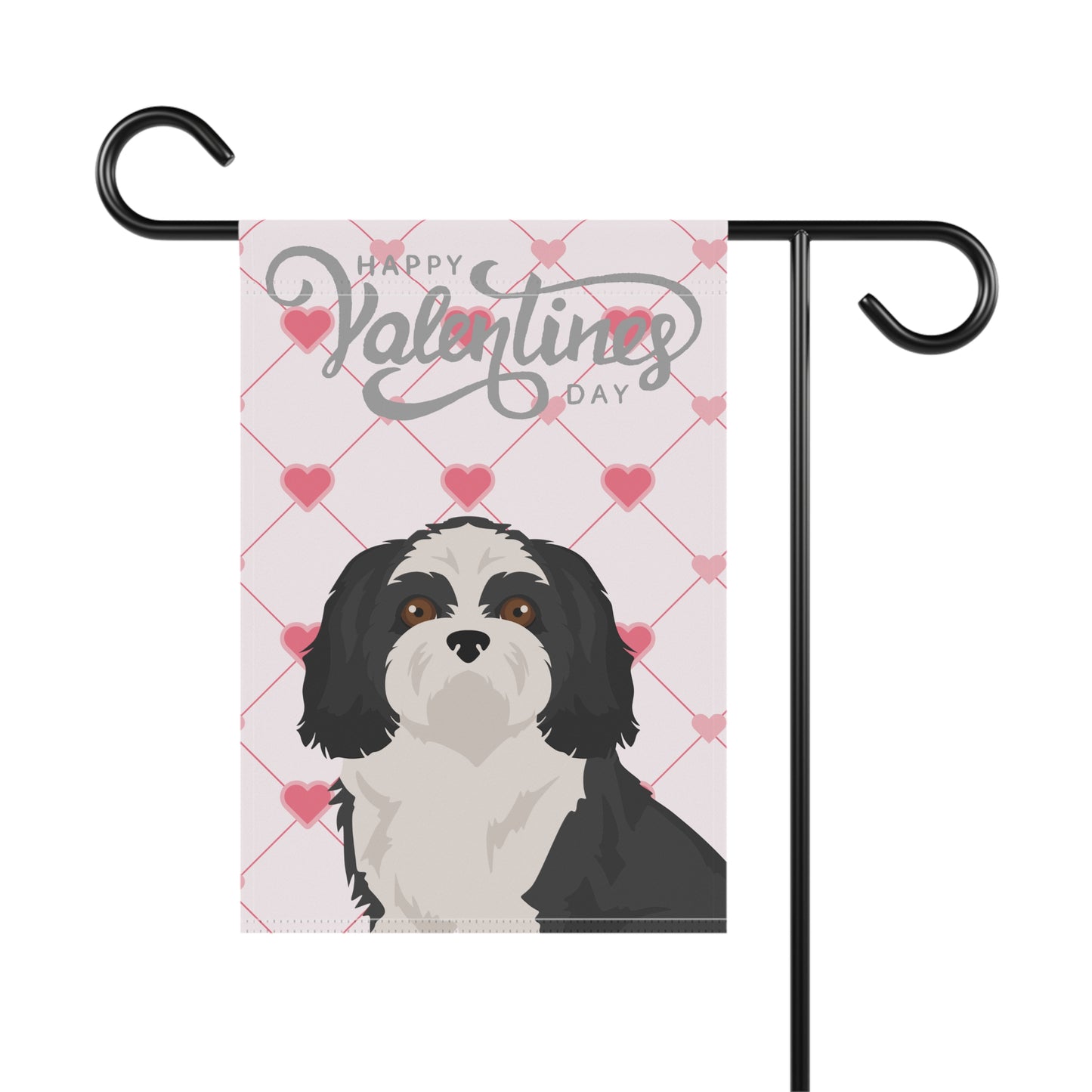 Shih Tzu Dog Valentines Day Garden Flag