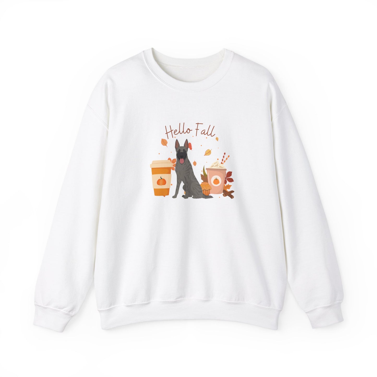 Dutch Shepherd Dog Fall Unisex Heavy Blend Crewneck Sweatshirt
