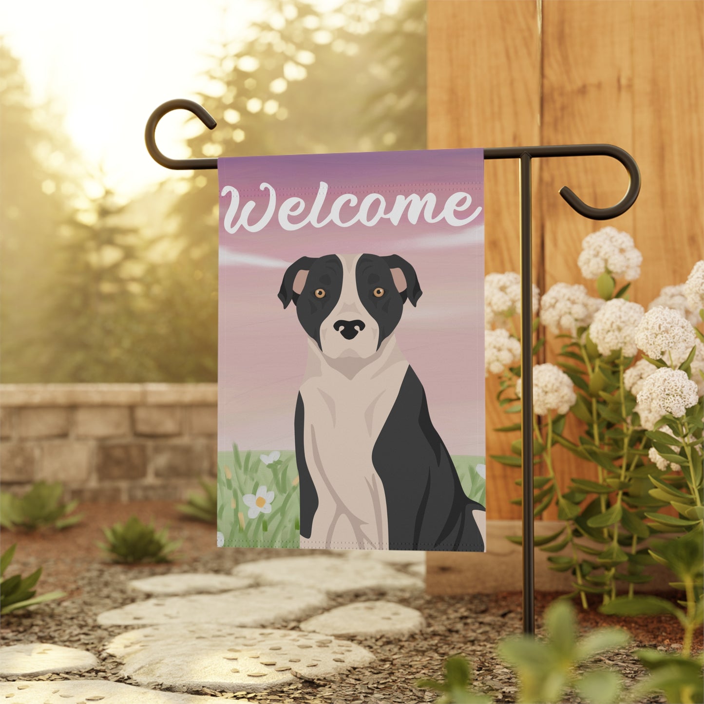 American Staffordshire Terrier Dog Welcome Garden Flag