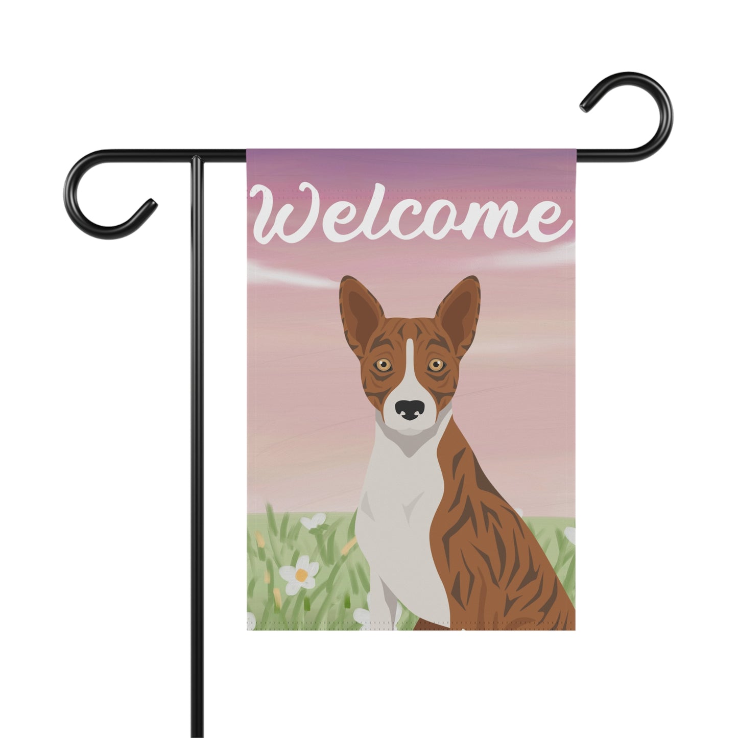 Basenji Dog Welcome Garden Flag