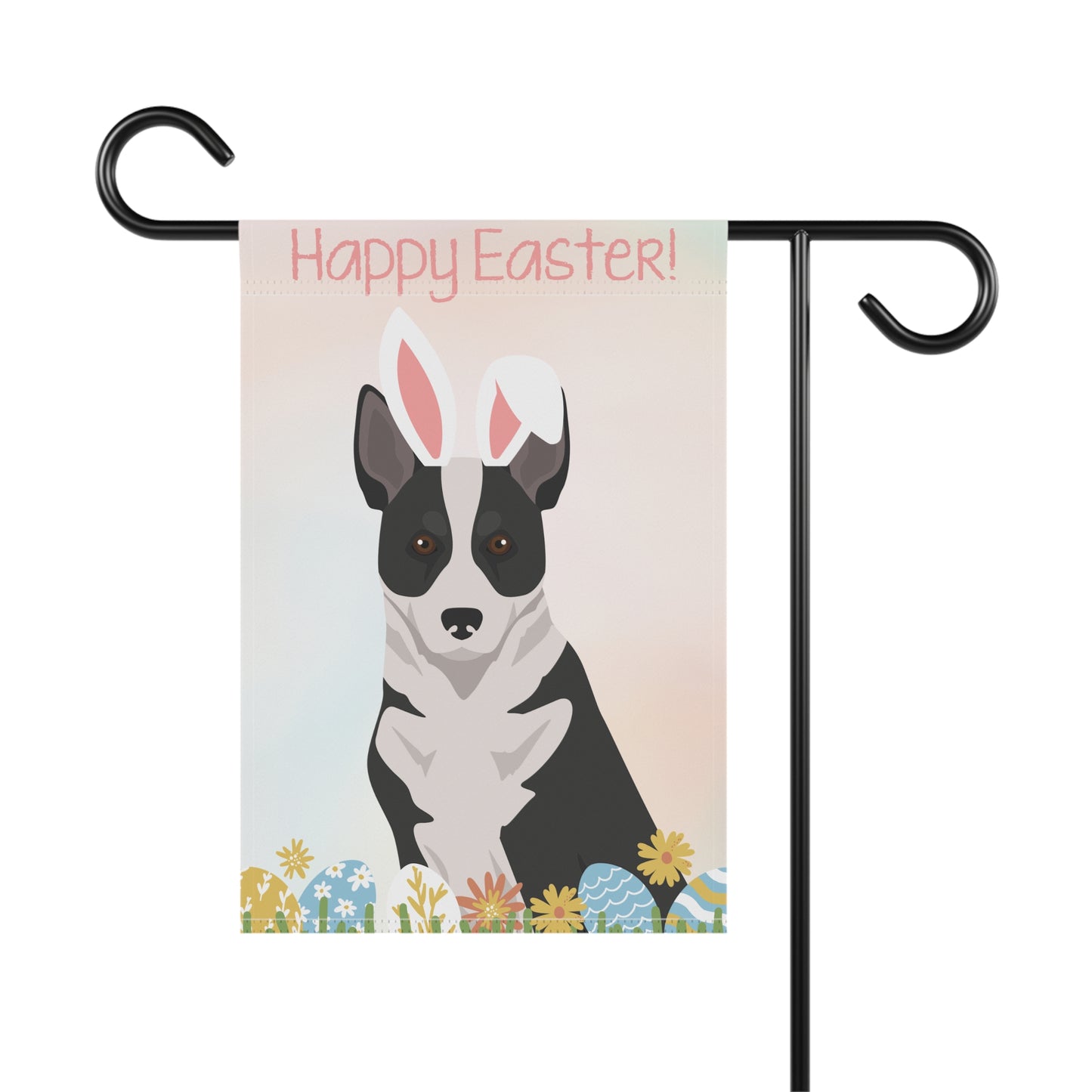 Canaan Dog Happy Easter Garden Flag
